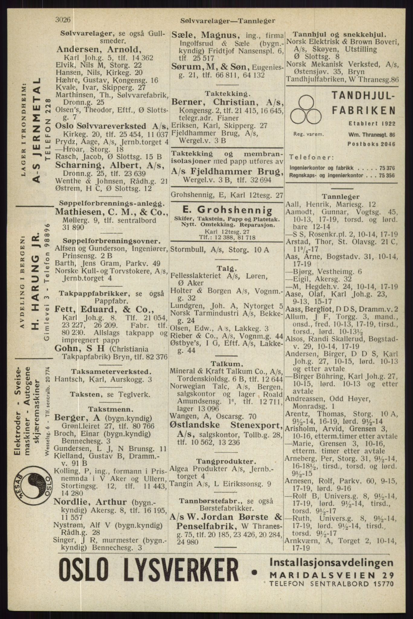 Kristiania/Oslo adressebok, PUBL/-, 1944, p. 3026