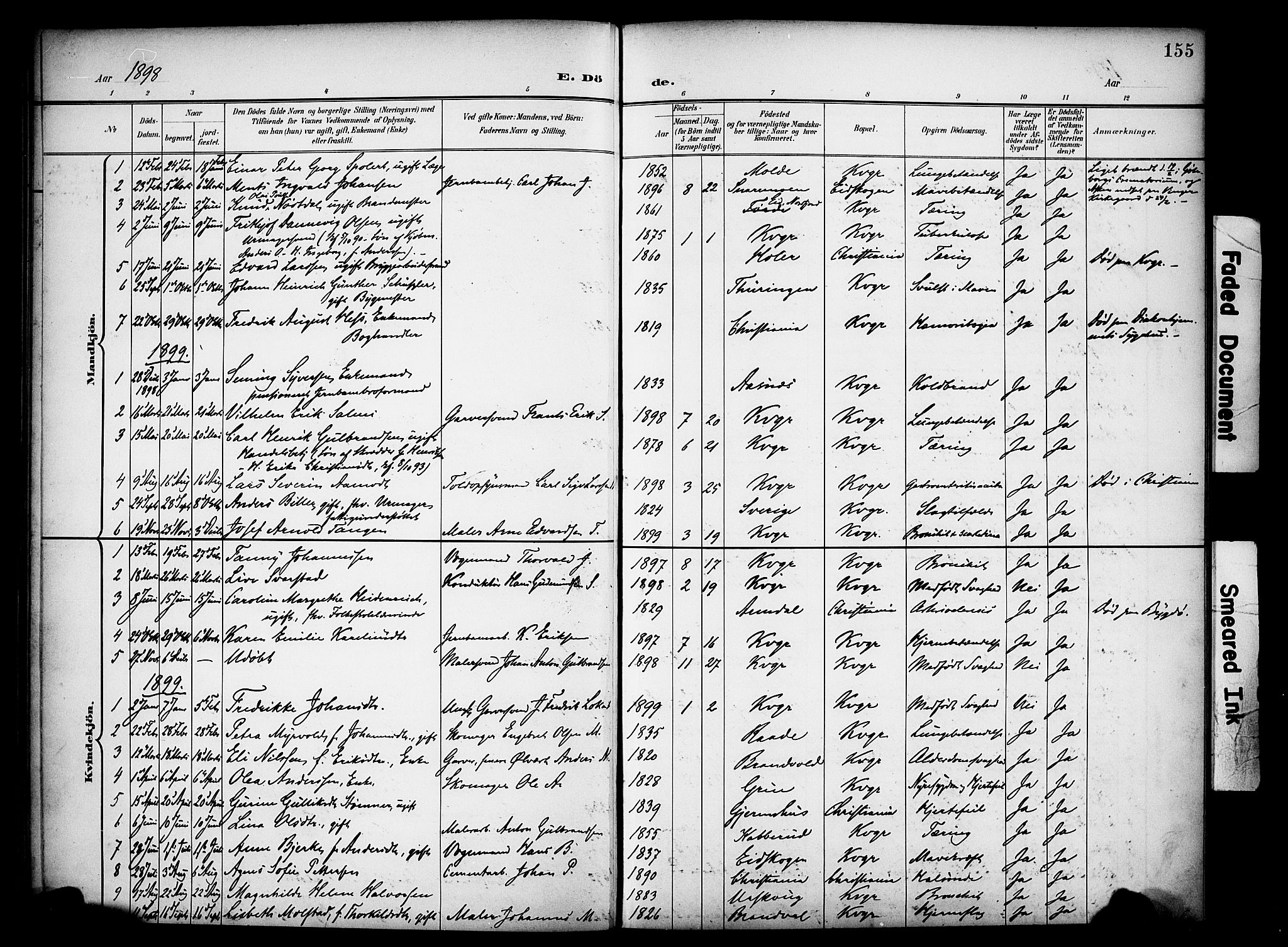 Vinger prestekontor, SAH/PREST-024/H/Ha/Haa/L0016: Parish register (official) no. 16, 1898-1920, p. 155