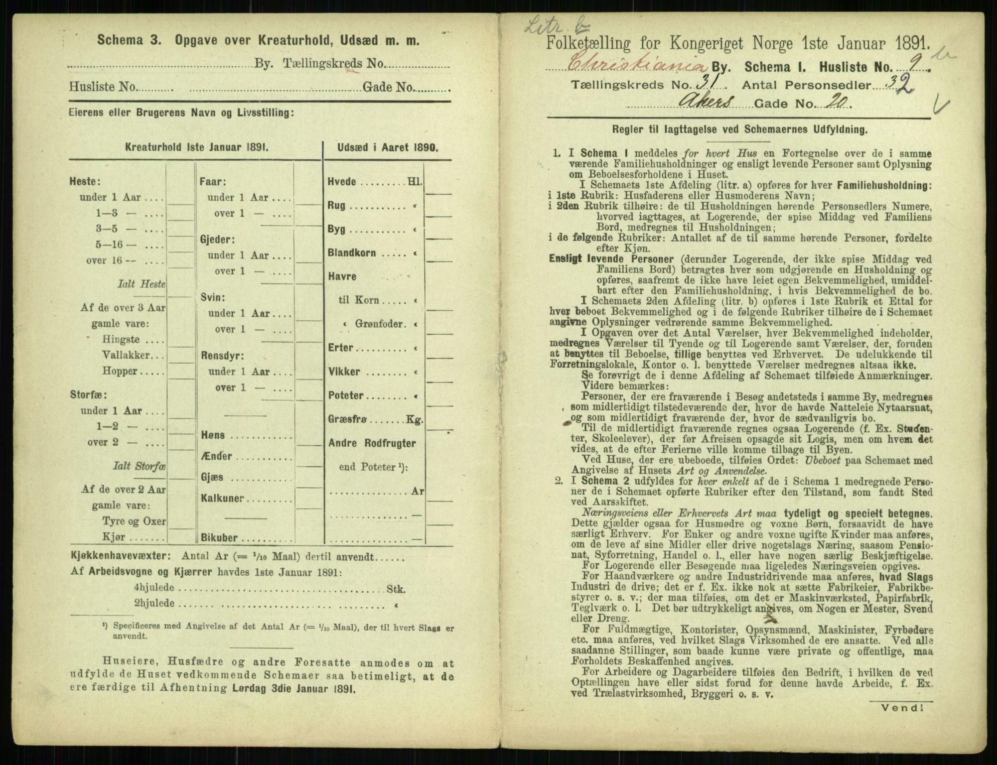 RA, 1891 census for 0301 Kristiania, 1891, p. 15860