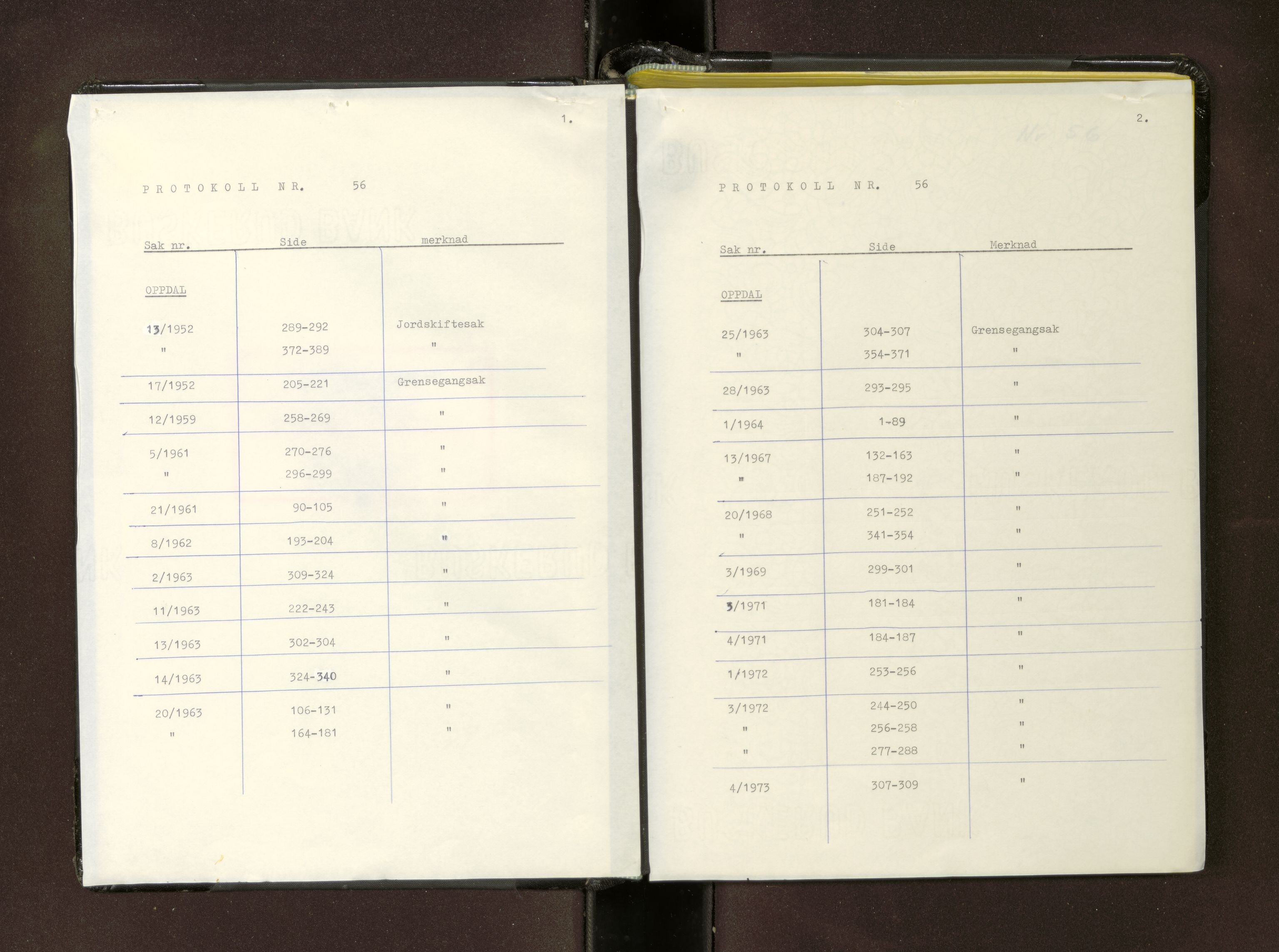 Sør-Trøndelag jordskifterett, AV/SAT-A-4522/1/F/L0223: Jordskifterettsbok 56, Orkdal domssokn, 1969-1979