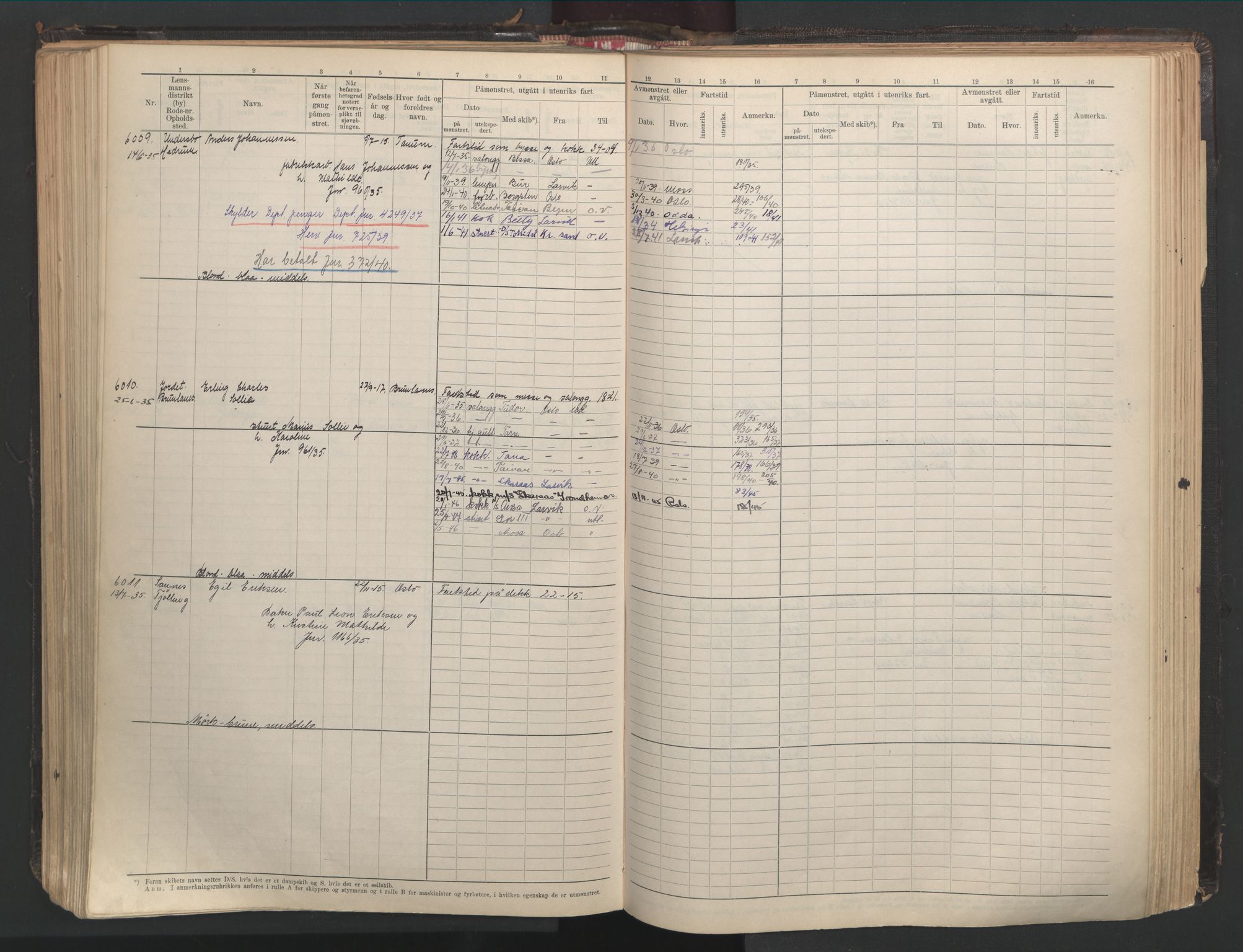 Larvik innrulleringskontor, AV/SAKO-A-787/F/Fc/L0013: Hovedrulle, 1926-1946, p. 275