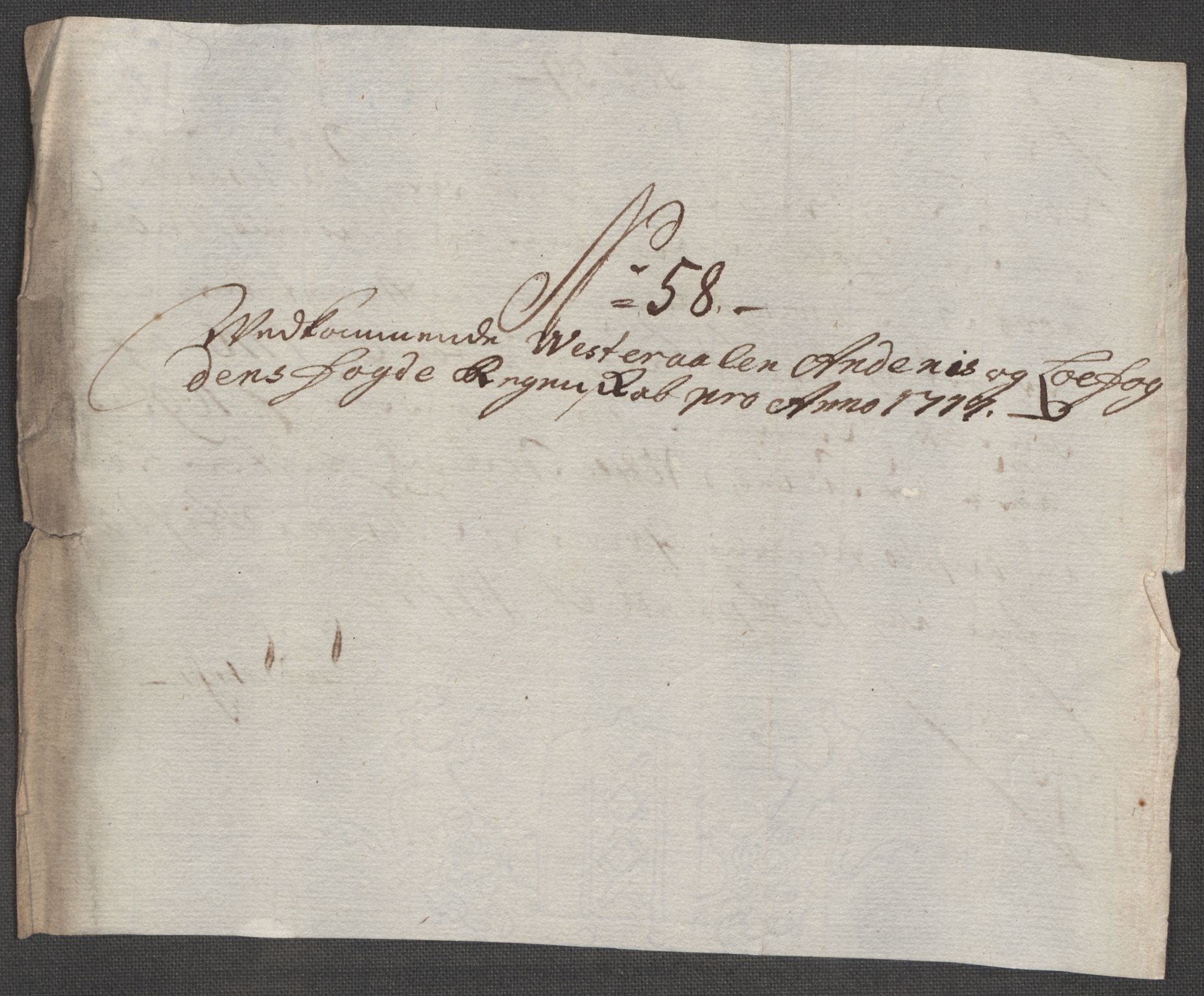 Rentekammeret inntil 1814, Reviderte regnskaper, Fogderegnskap, AV/RA-EA-4092/R67/L4683: Fogderegnskap Vesterålen, Andenes og Lofoten, 1717, p. 290