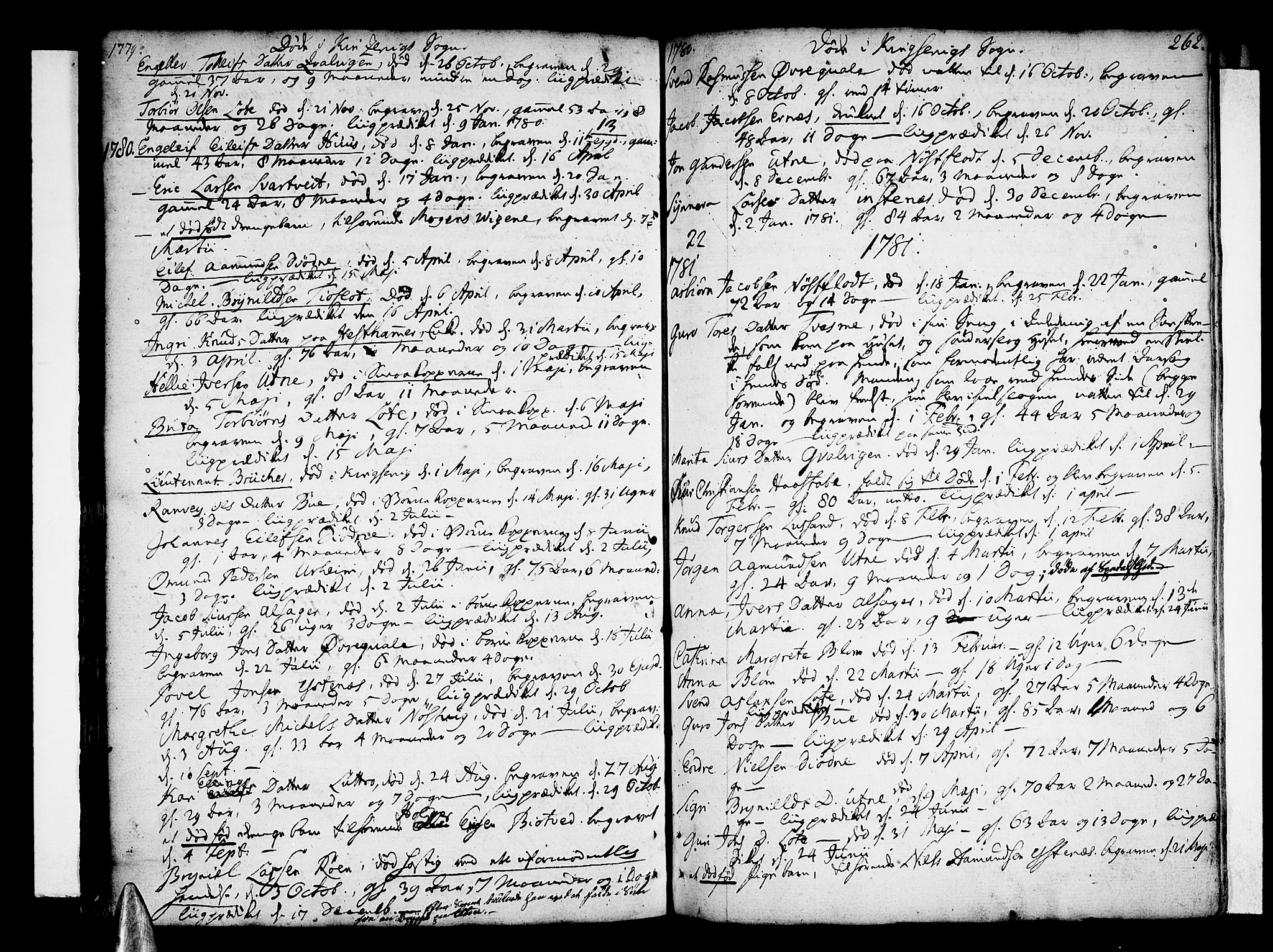 Ullensvang sokneprestembete, SAB/A-78701/H/Haa: Parish register (official) no. A 6 /2, 1758-1788, p. 262