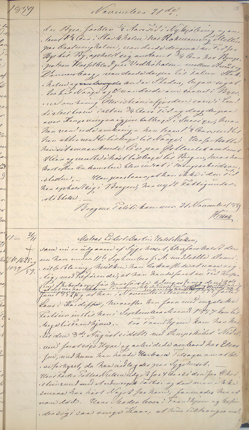 Bergen politikammer / politidistrikt, AV/SAB-A-60401/I/Ic, 1859-1863