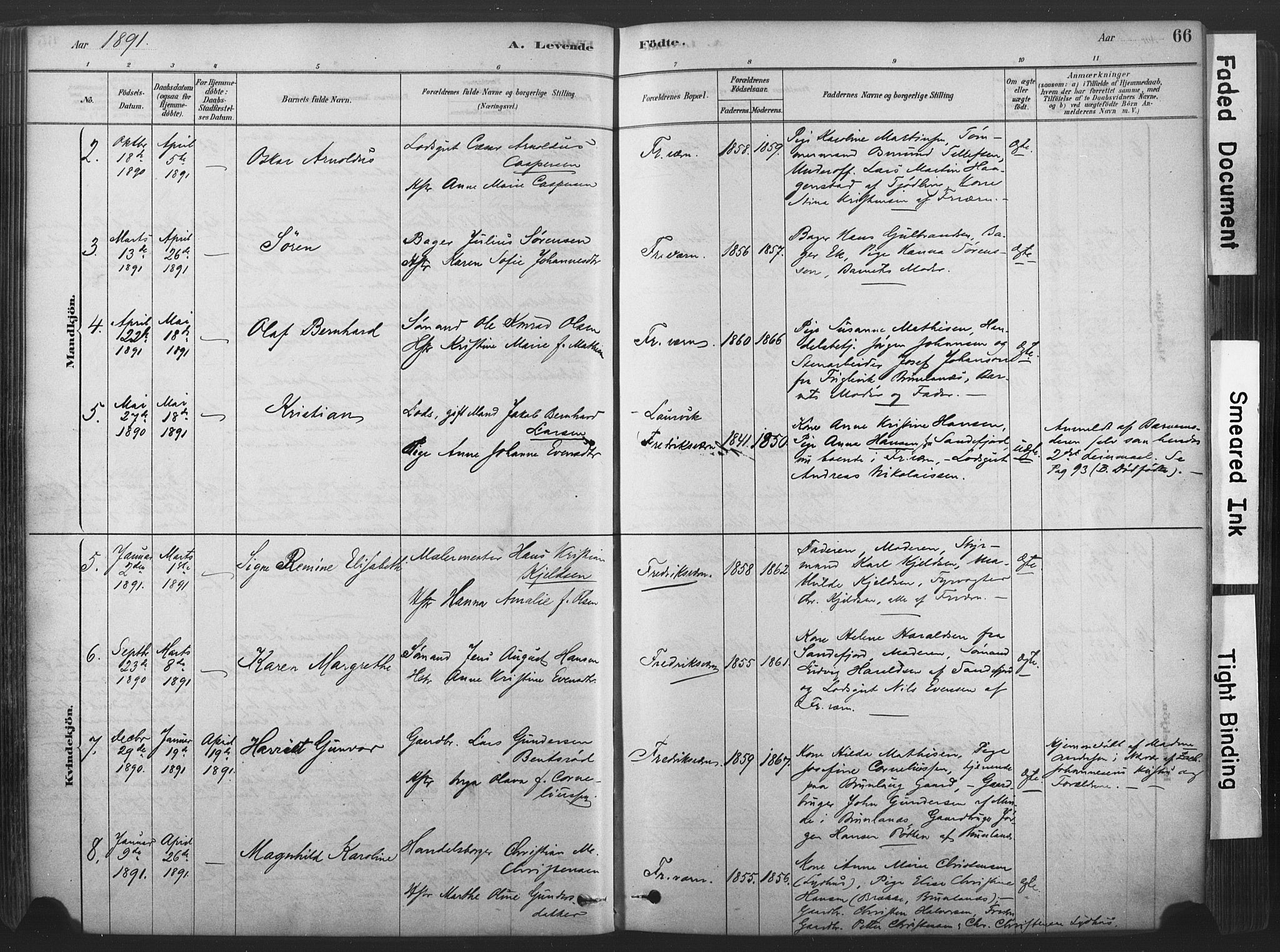 Stavern kirkebøker, SAKO/A-318/F/Fa/L0008: Parish register (official) no. 8, 1878-1905, p. 66