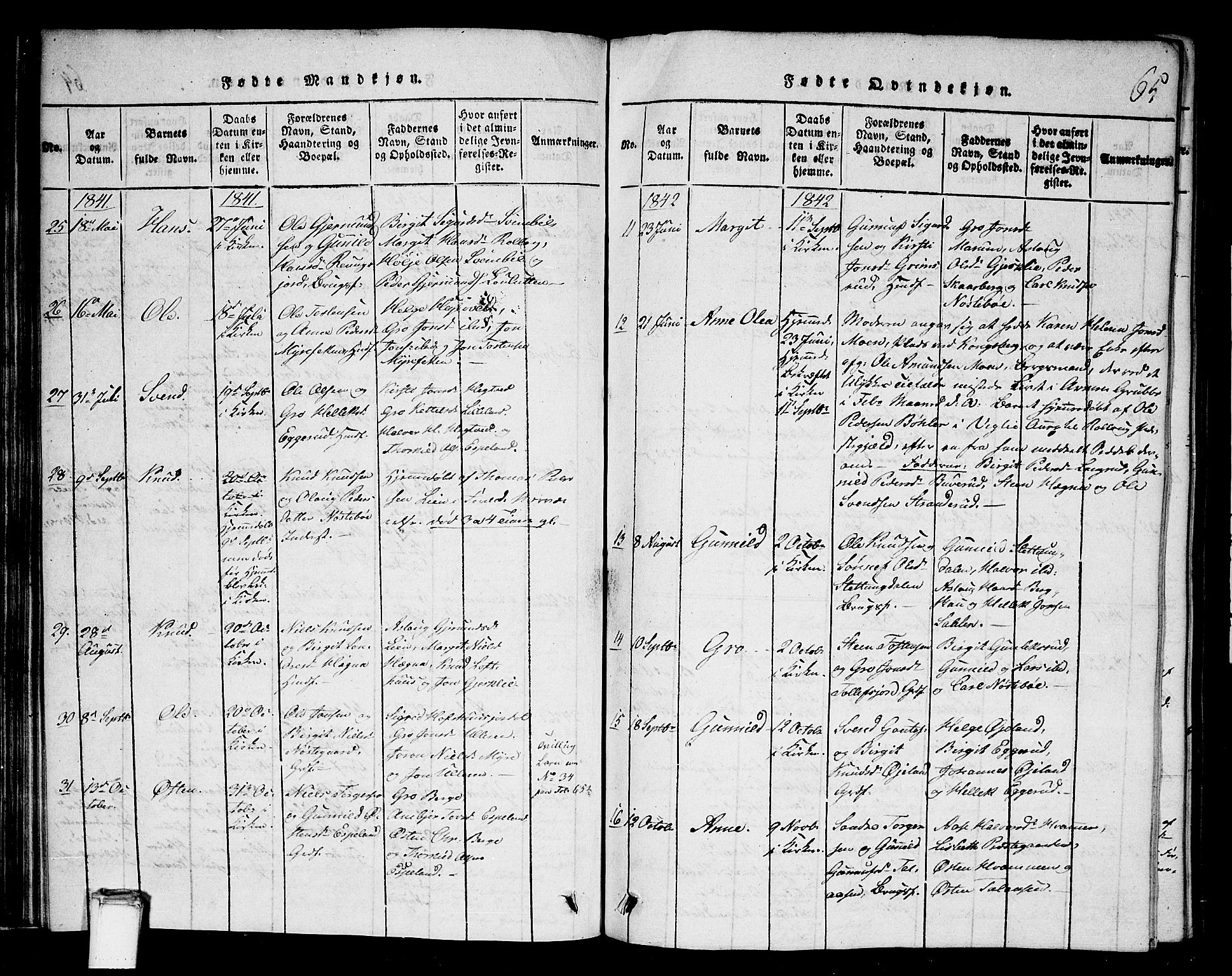 Tinn kirkebøker, AV/SAKO-A-308/G/Gb/L0001: Parish register (copy) no. II 1 /2, 1837-1850, p. 65