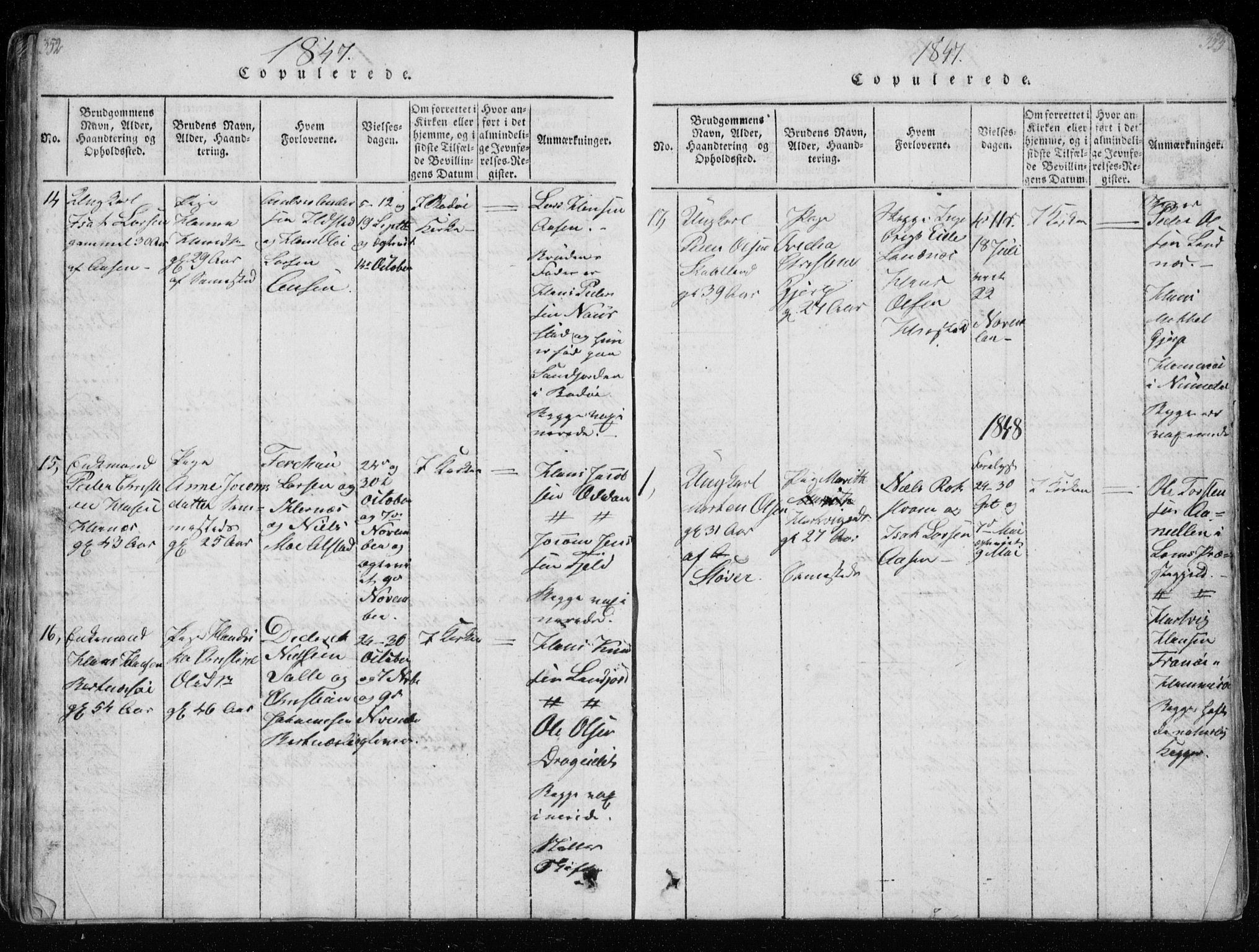 Ministerialprotokoller, klokkerbøker og fødselsregistre - Nordland, SAT/A-1459/801/L0026: Parish register (copy) no. 801C01, 1820-1855, p. 352-353