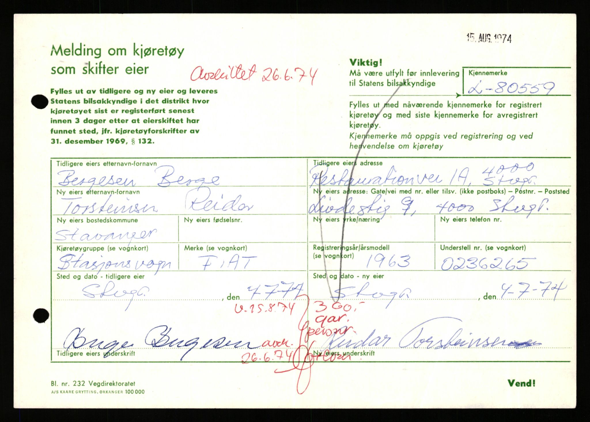 Stavanger trafikkstasjon, AV/SAST-A-101942/0/F/L0071: L-80500 - L-82199, 1930-1971, p. 103