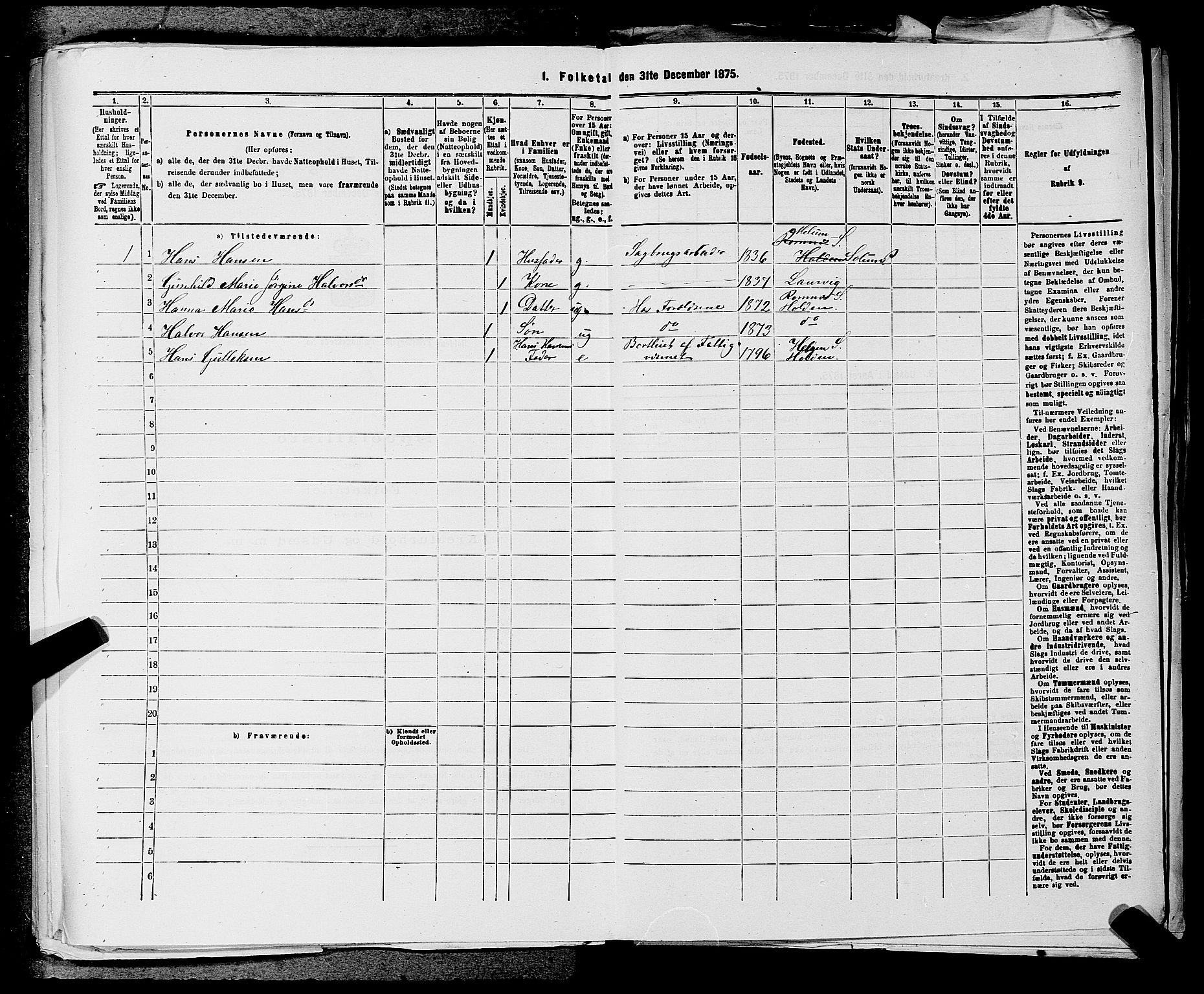 SAKO, 1875 census for 0819P Holla, 1875, p. 1141