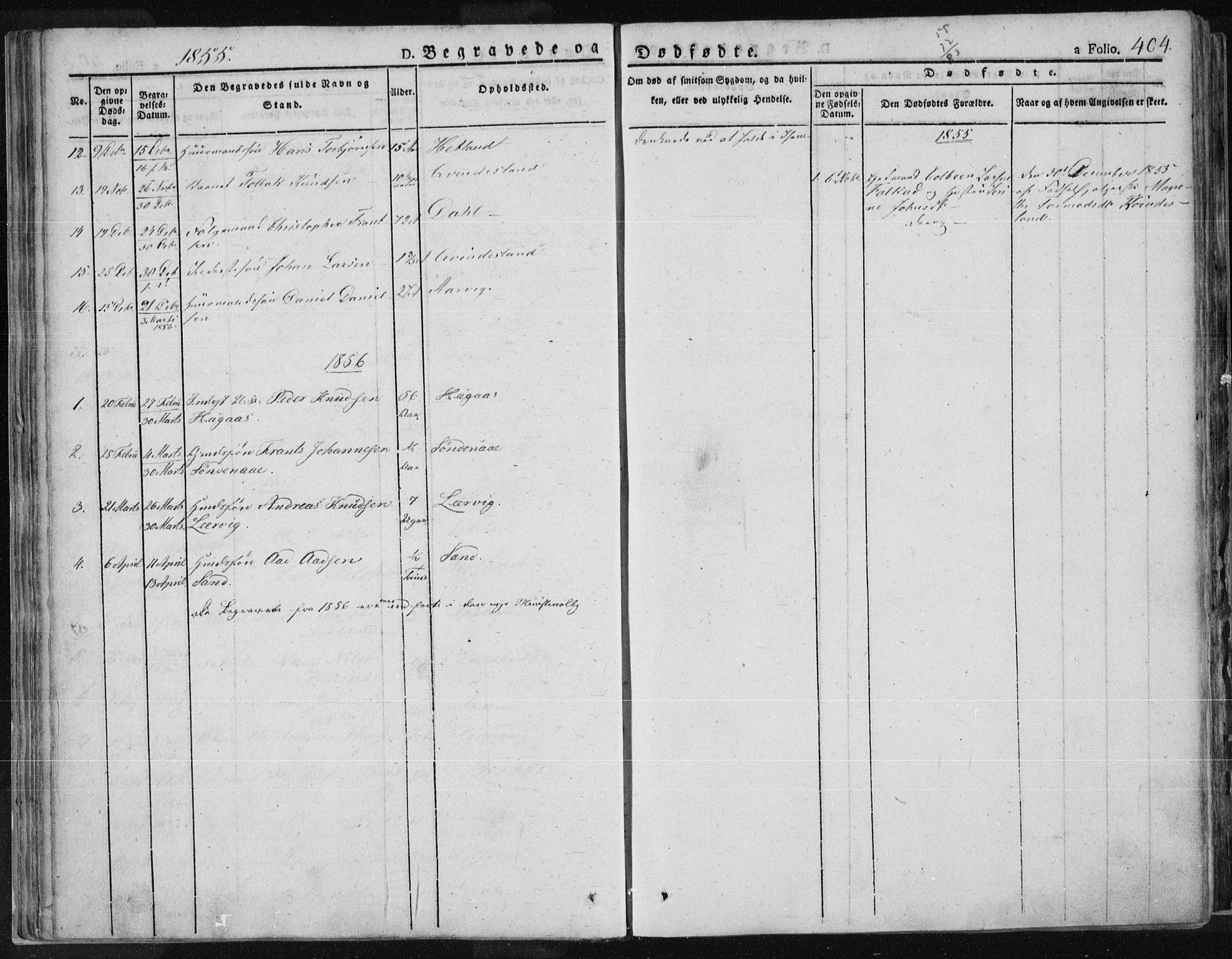 Tysvær sokneprestkontor, SAST/A -101864/H/Ha/Haa/L0001: Parish register (official) no. A 1.2, 1831-1856, p. 404