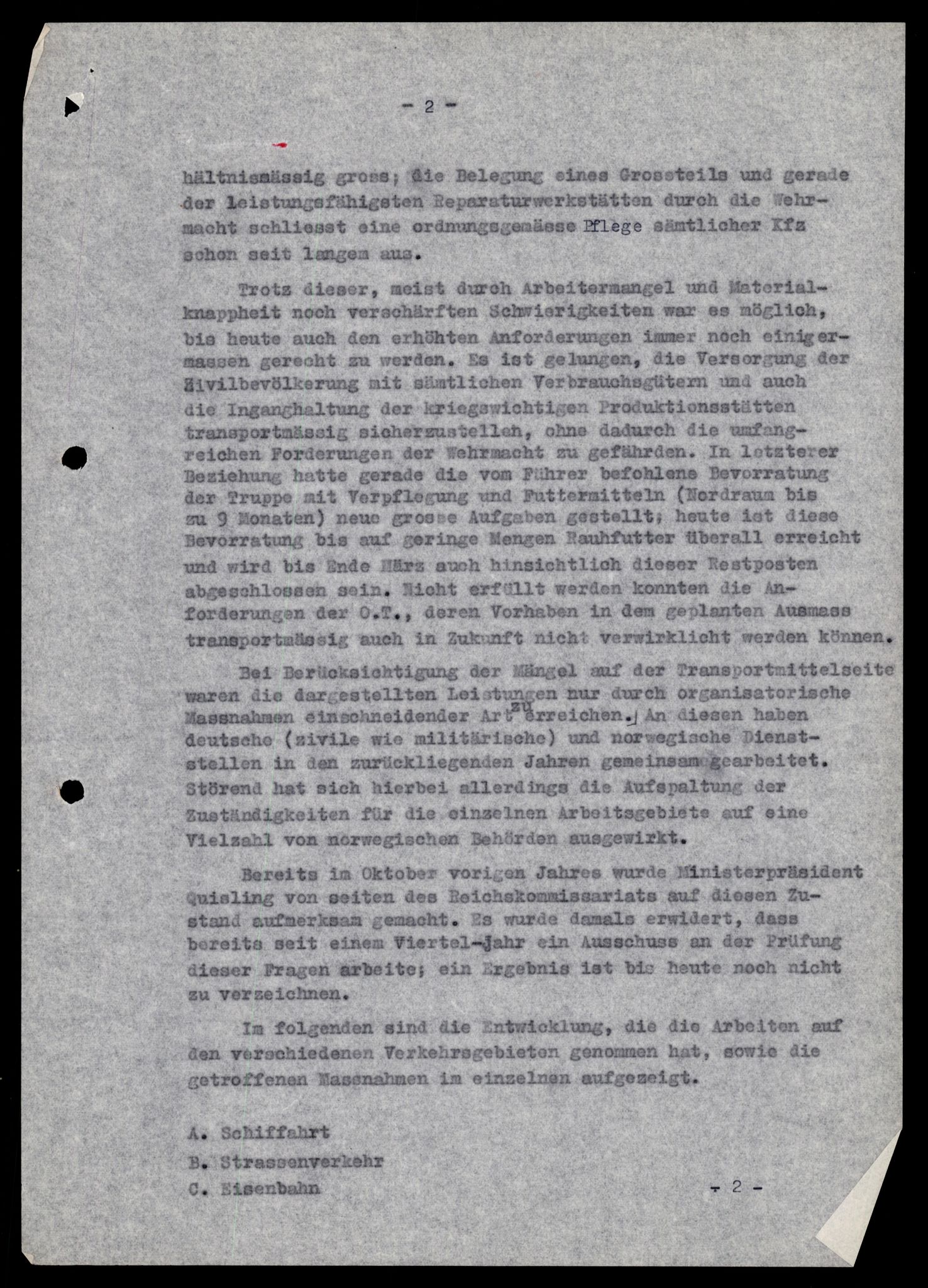 Forsvarets Overkommando. 2 kontor. Arkiv 11.4. Spredte tyske arkivsaker, AV/RA-RAFA-7031/D/Dar/Darb/L0001: Reichskommissariat - Hauptabteilung Technik und Verkehr, 1940-1944, p. 1000