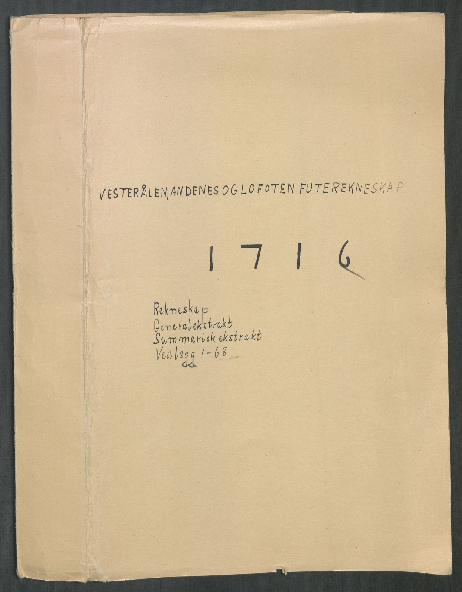 Rentekammeret inntil 1814, Reviderte regnskaper, Fogderegnskap, RA/EA-4092/R67/L4682: Fogderegnskap Vesterålen, Andenes og Lofoten, 1716, p. 2