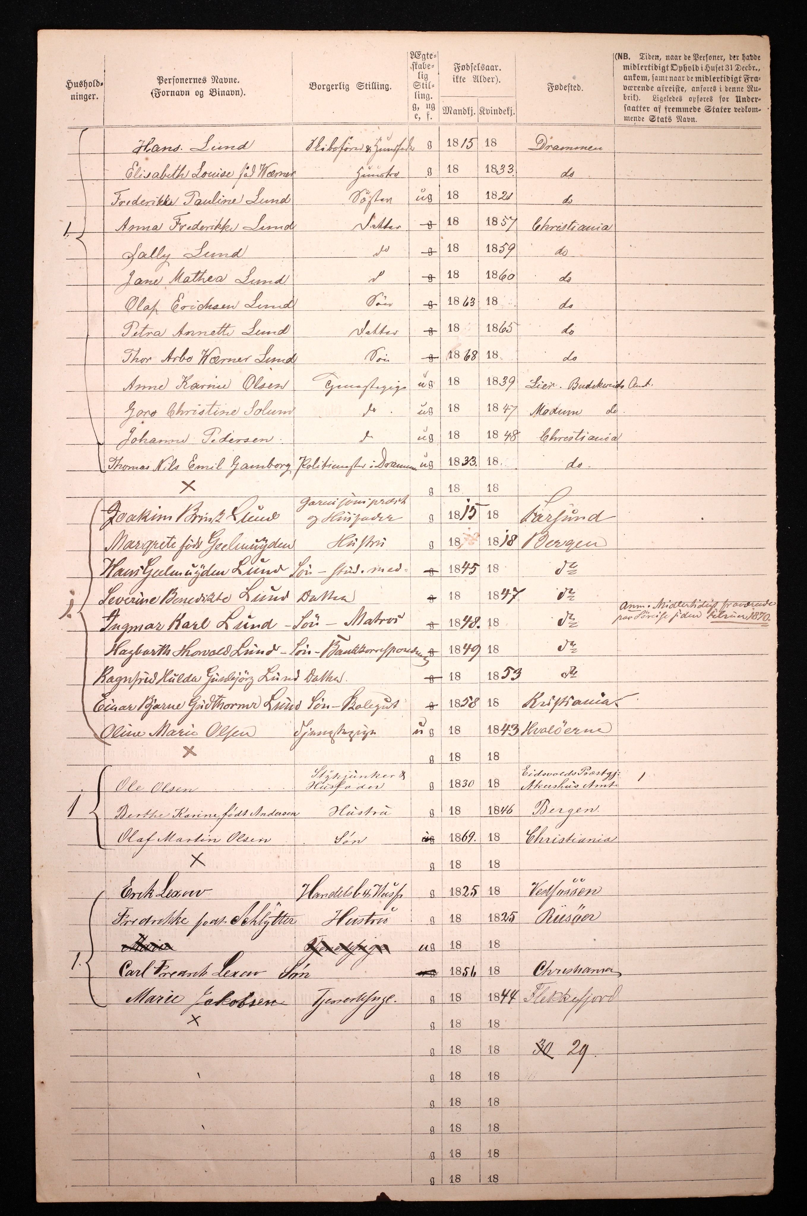 RA, 1870 census for 0301 Kristiania, 1870, p. 692