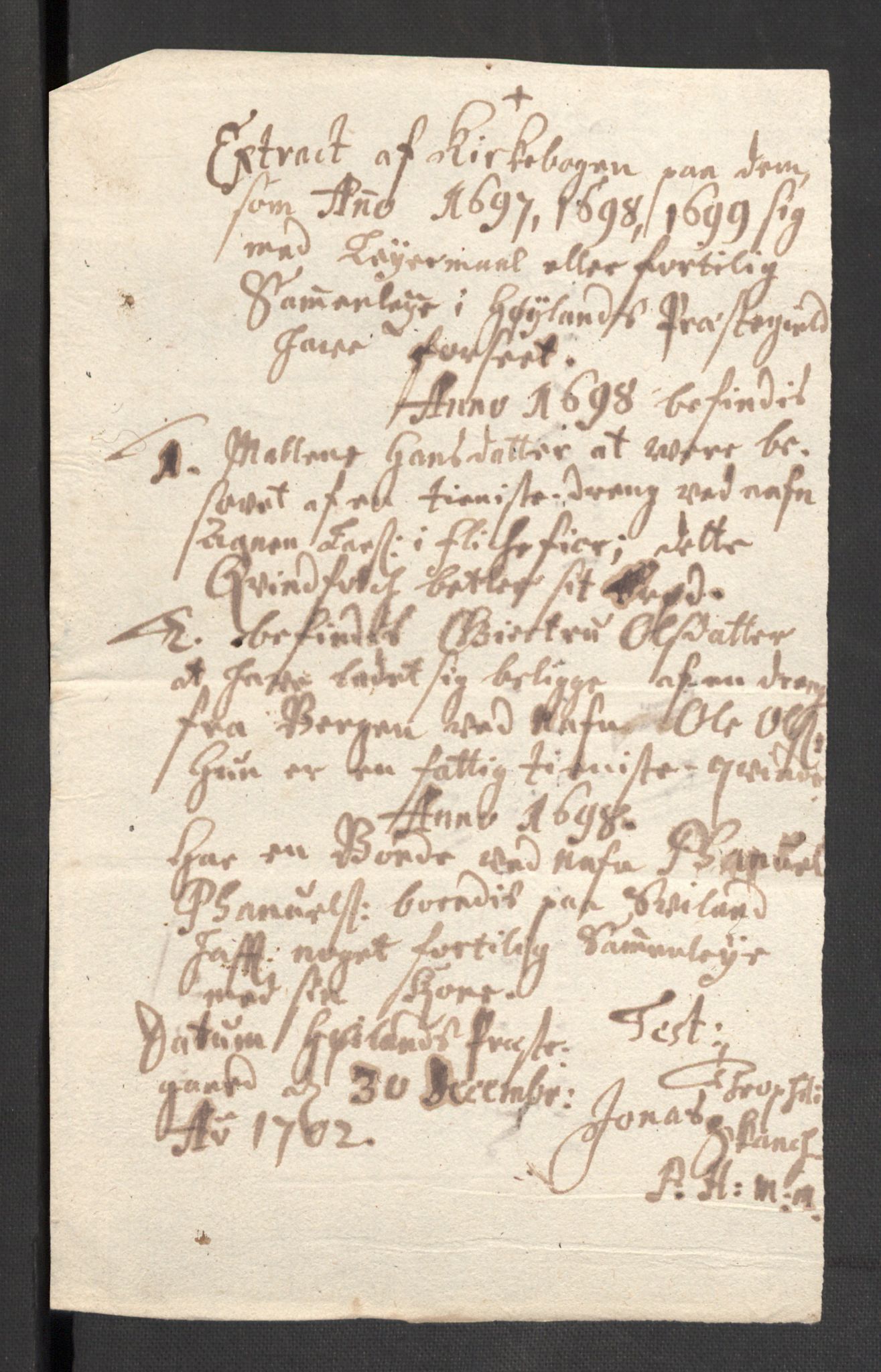 Rentekammeret inntil 1814, Reviderte regnskaper, Fogderegnskap, AV/RA-EA-4092/R46/L2730: Fogderegnskap Jæren og Dalane, 1699, p. 212