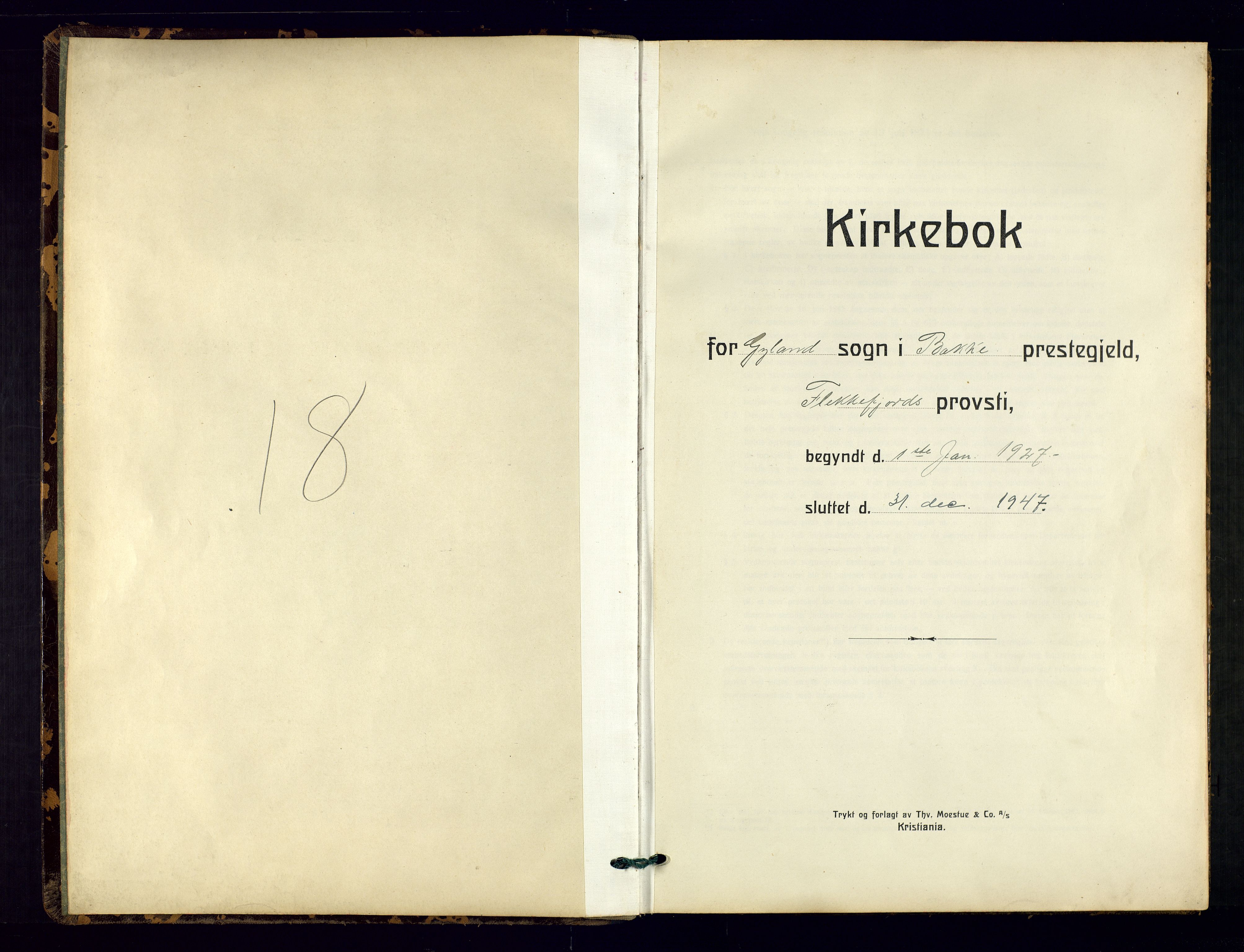 Bakke sokneprestkontor, AV/SAK-1111-0002/F/Fb/Fbb/L0005: Parish register (copy) no. B 5, 1927-1947