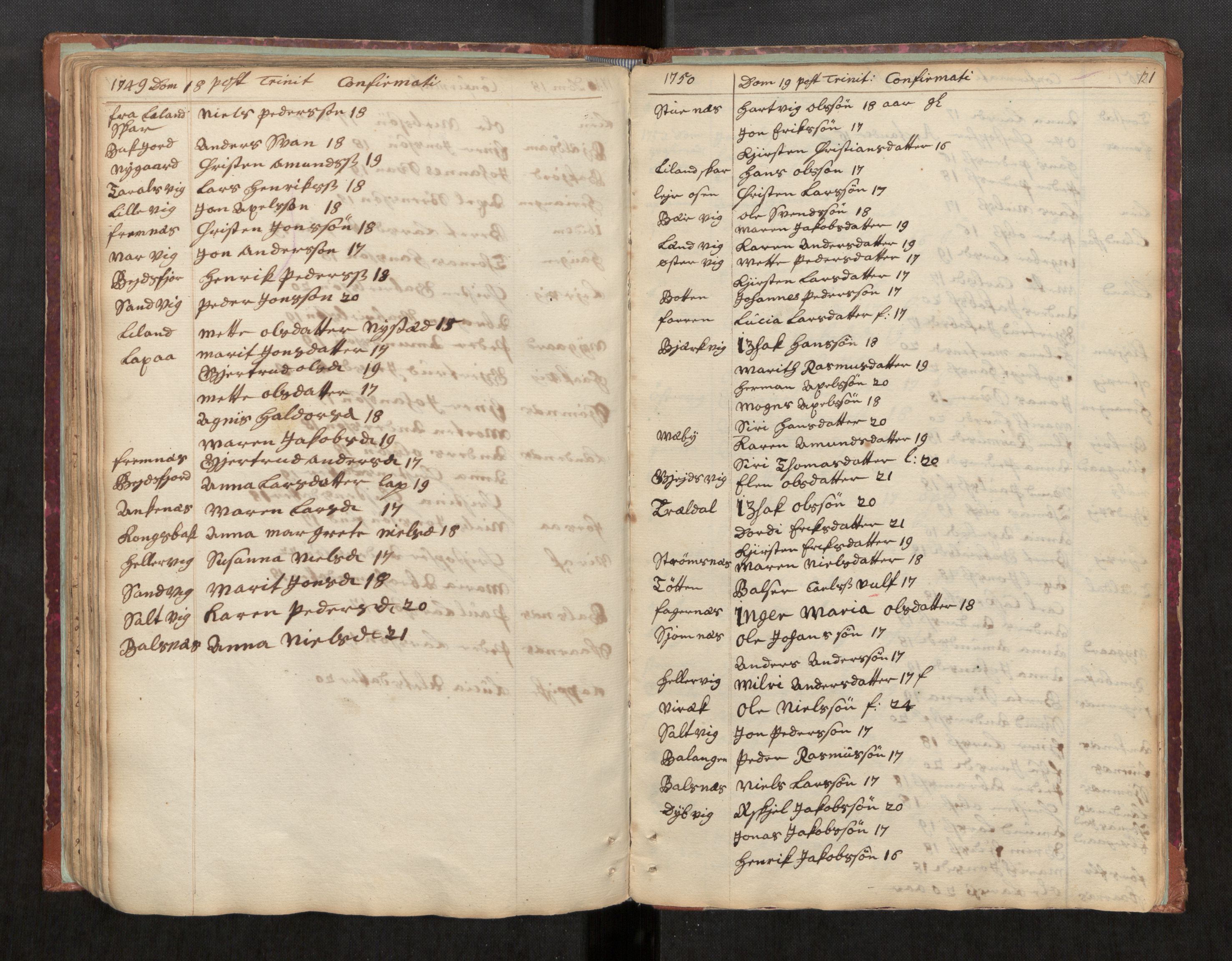 Ministerialprotokoller, klokkerbøker og fødselsregistre - Nordland, AV/SAT-A-1459/863/L0891: Parish register (official) no. 863A03, 1748-1764, p. 121