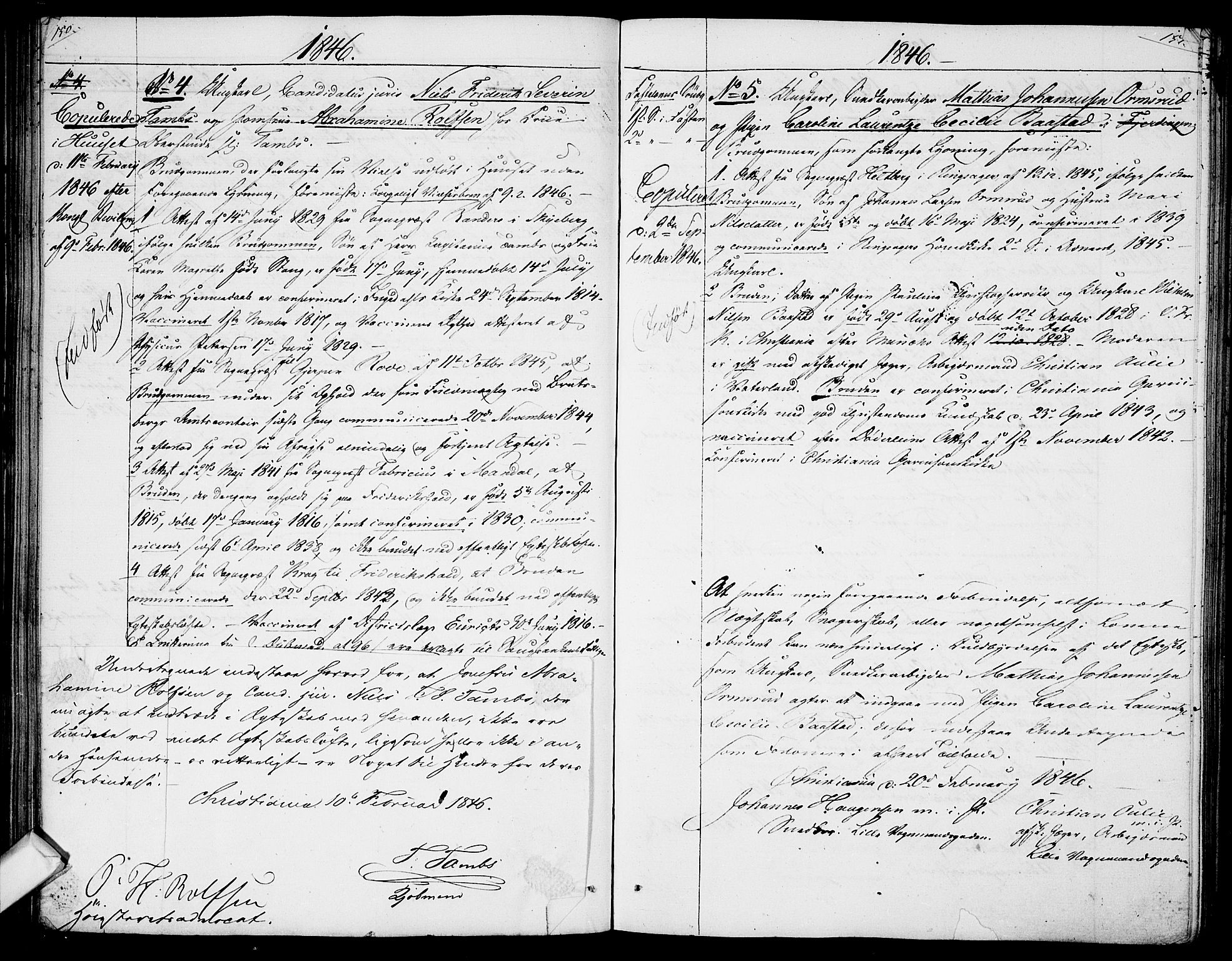 Garnisonsmenigheten Kirkebøker, AV/SAO-A-10846/H/Ha/L0005: Banns register no. I 5, 1844-1856, p. 150-151