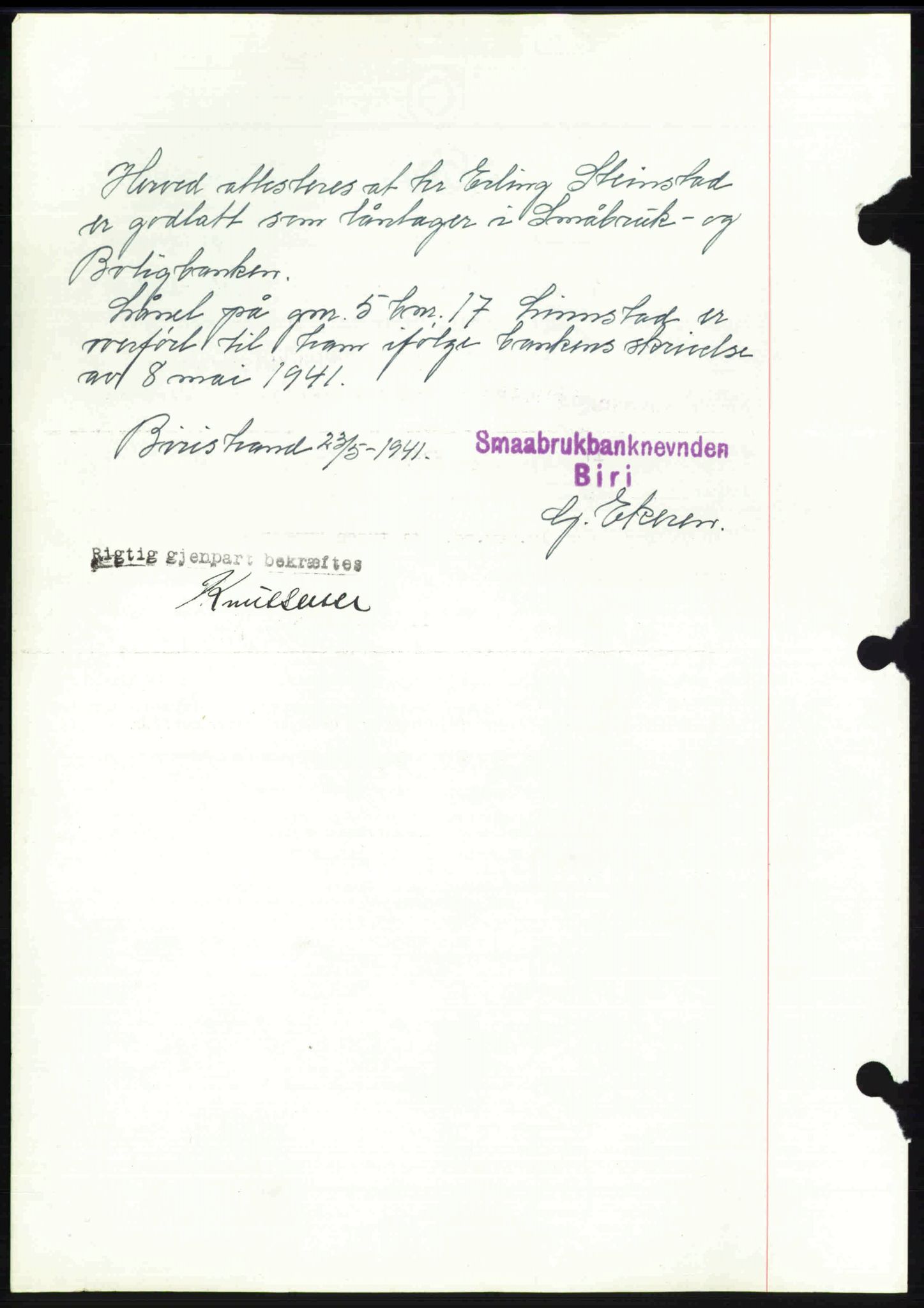 Toten tingrett, SAH/TING-006/H/Hb/Hbc/L0008: Mortgage book no. Hbc-08, 1941-1941, Diary no: : 1114/1941