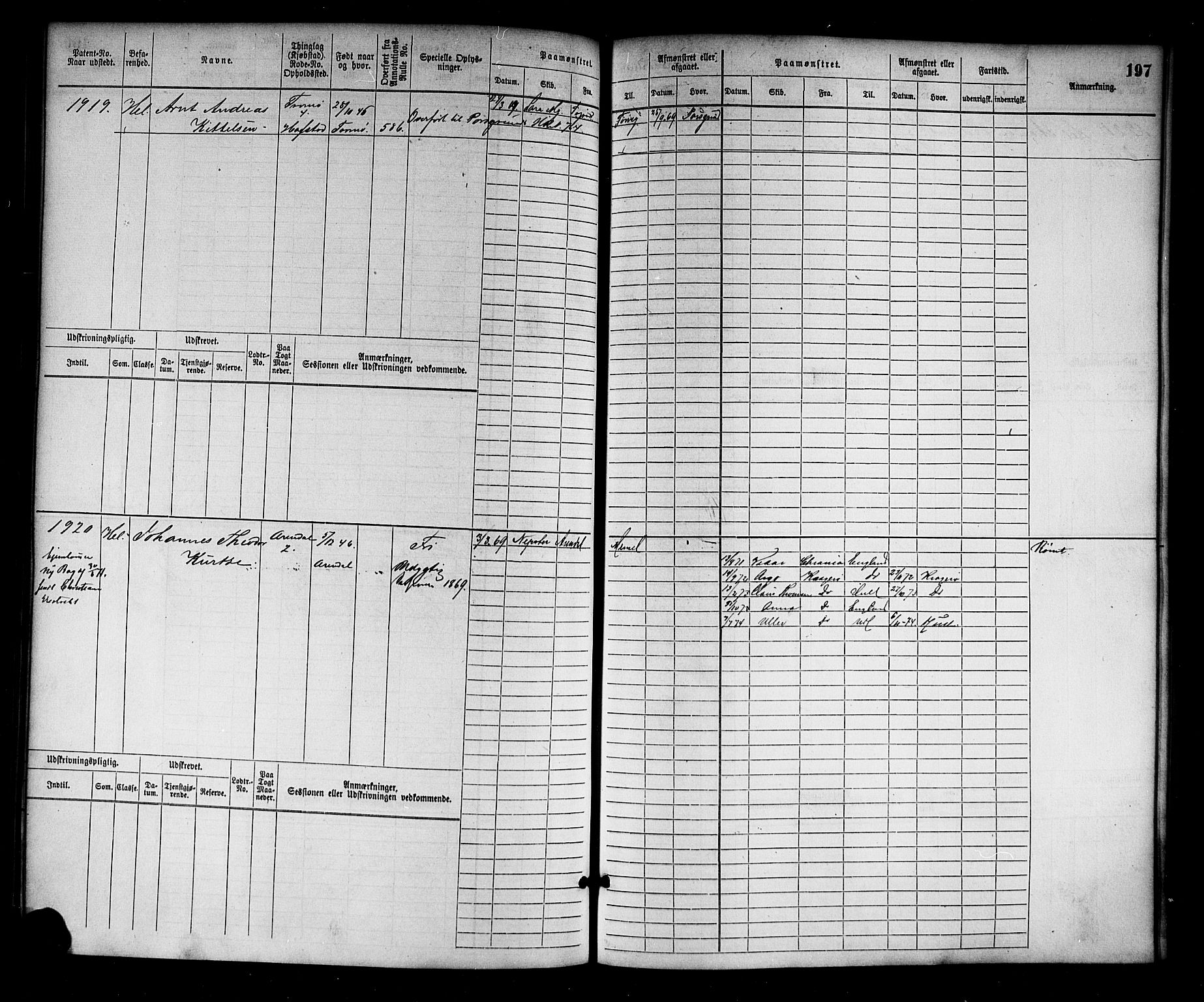 Arendal mønstringskrets, AV/SAK-2031-0012/F/Fb/L0012: Hovedrulle nr 1529-2290, S-10, 1868-1885, p. 203