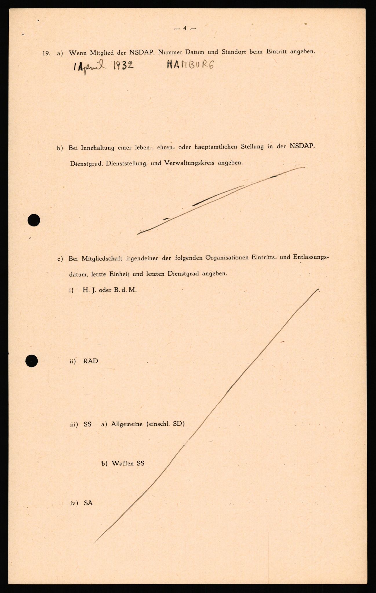 Forsvaret, Forsvarets overkommando II, RA/RAFA-3915/D/Db/L0032: CI Questionaires. Tyske okkupasjonsstyrker i Norge. Tyskere., 1945-1946, p. 200