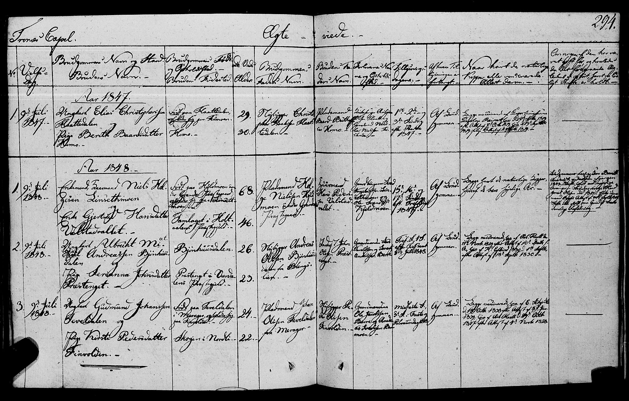 Ministerialprotokoller, klokkerbøker og fødselsregistre - Nord-Trøndelag, SAT/A-1458/762/L0538: Parish register (official) no. 762A02 /2, 1833-1879, p. 294