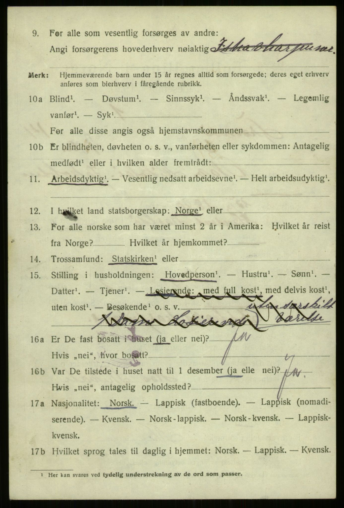 SATØ, 1920 census for Tromsø, 1920, p. 26864