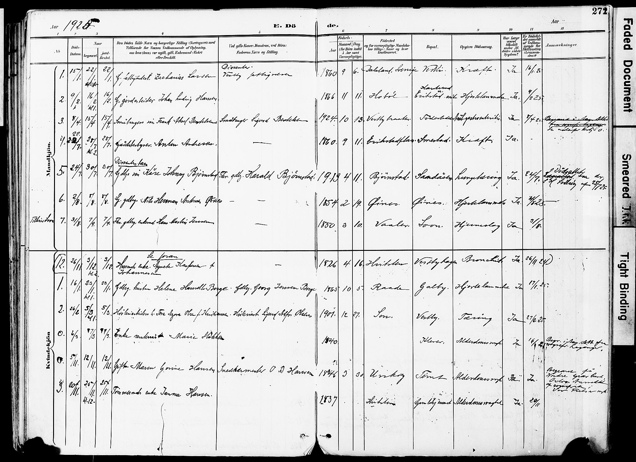 Vestby prestekontor Kirkebøker, AV/SAO-A-10893/F/Fa/L0010: Parish register (official) no. I 10, 1900-1926, p. 272