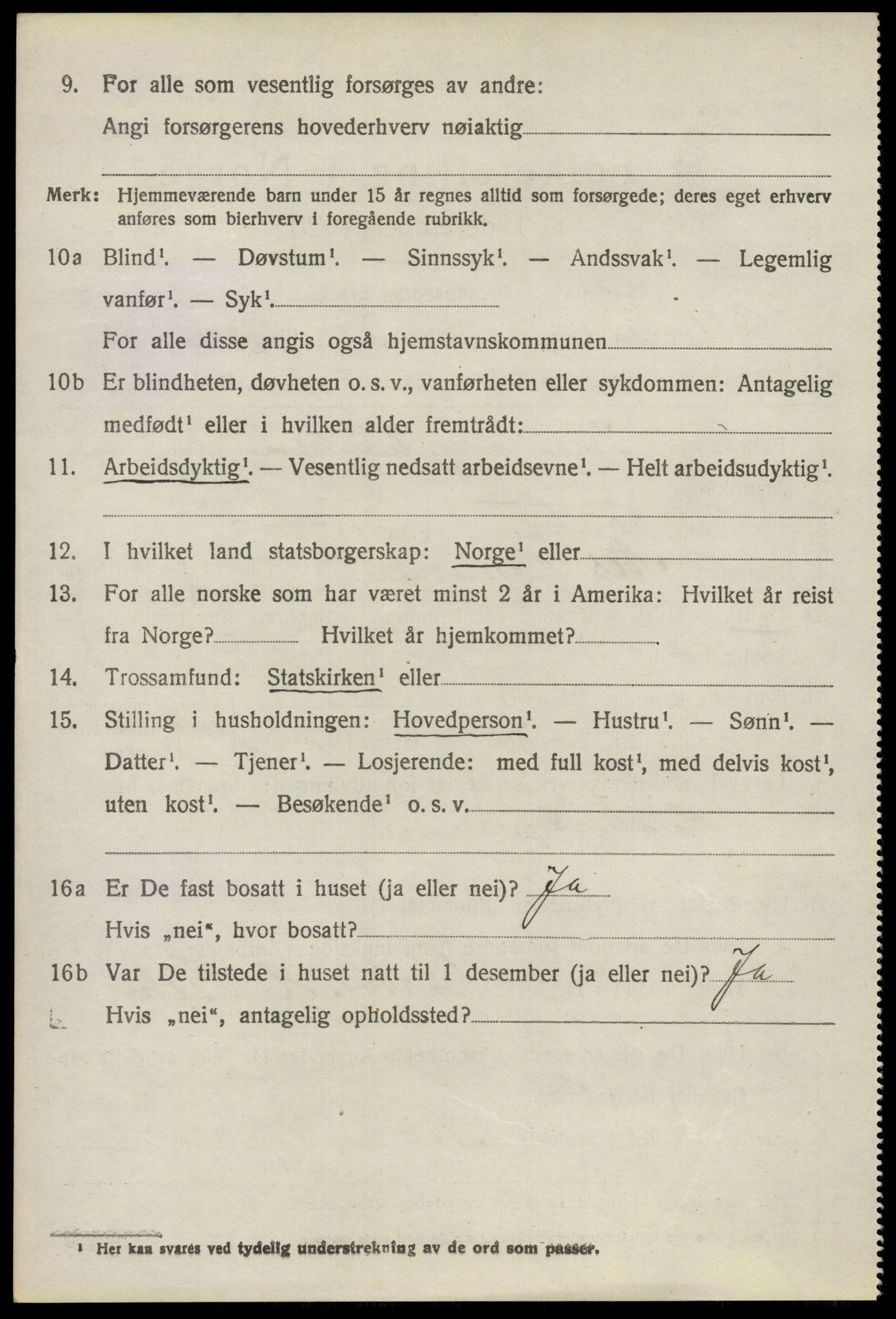 SAO, 1920 census for Ullensaker, 1920, p. 2460