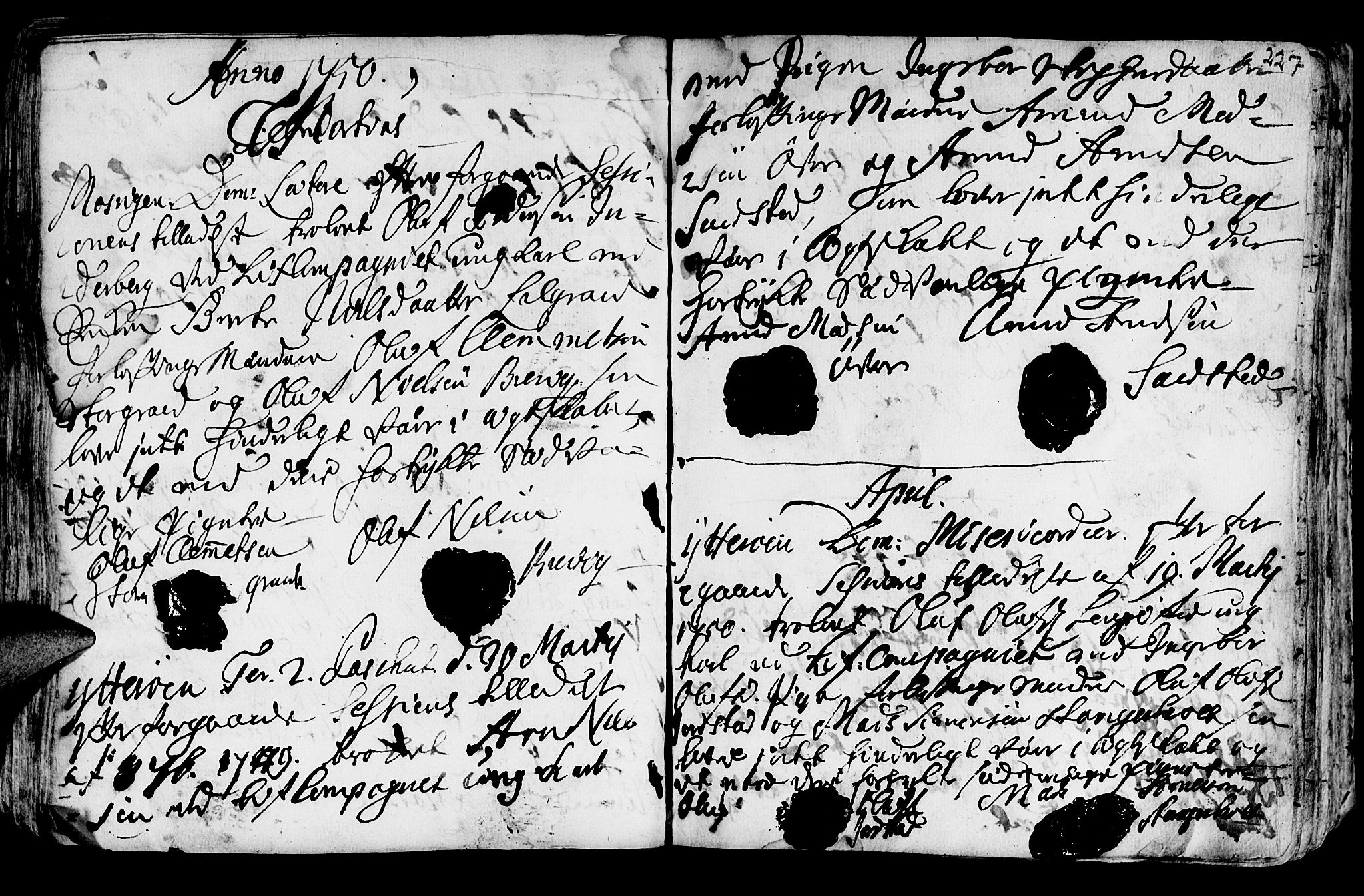 Ministerialprotokoller, klokkerbøker og fødselsregistre - Nord-Trøndelag, SAT/A-1458/722/L0215: Parish register (official) no. 722A02, 1718-1755, p. 227