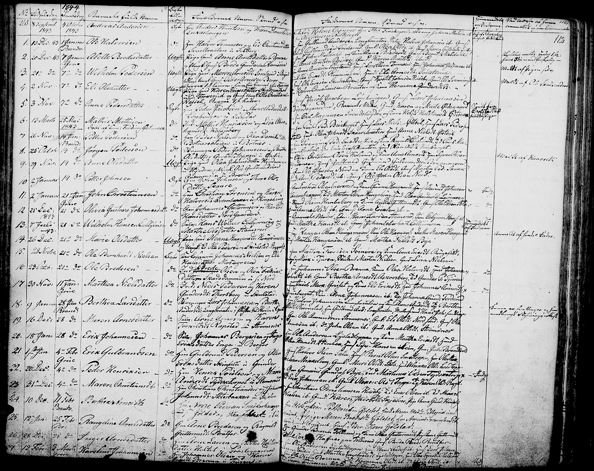 Grue prestekontor, SAH/PREST-036/H/Ha/Haa/L0007: Parish register (official) no. 7, 1830-1847, p. 112