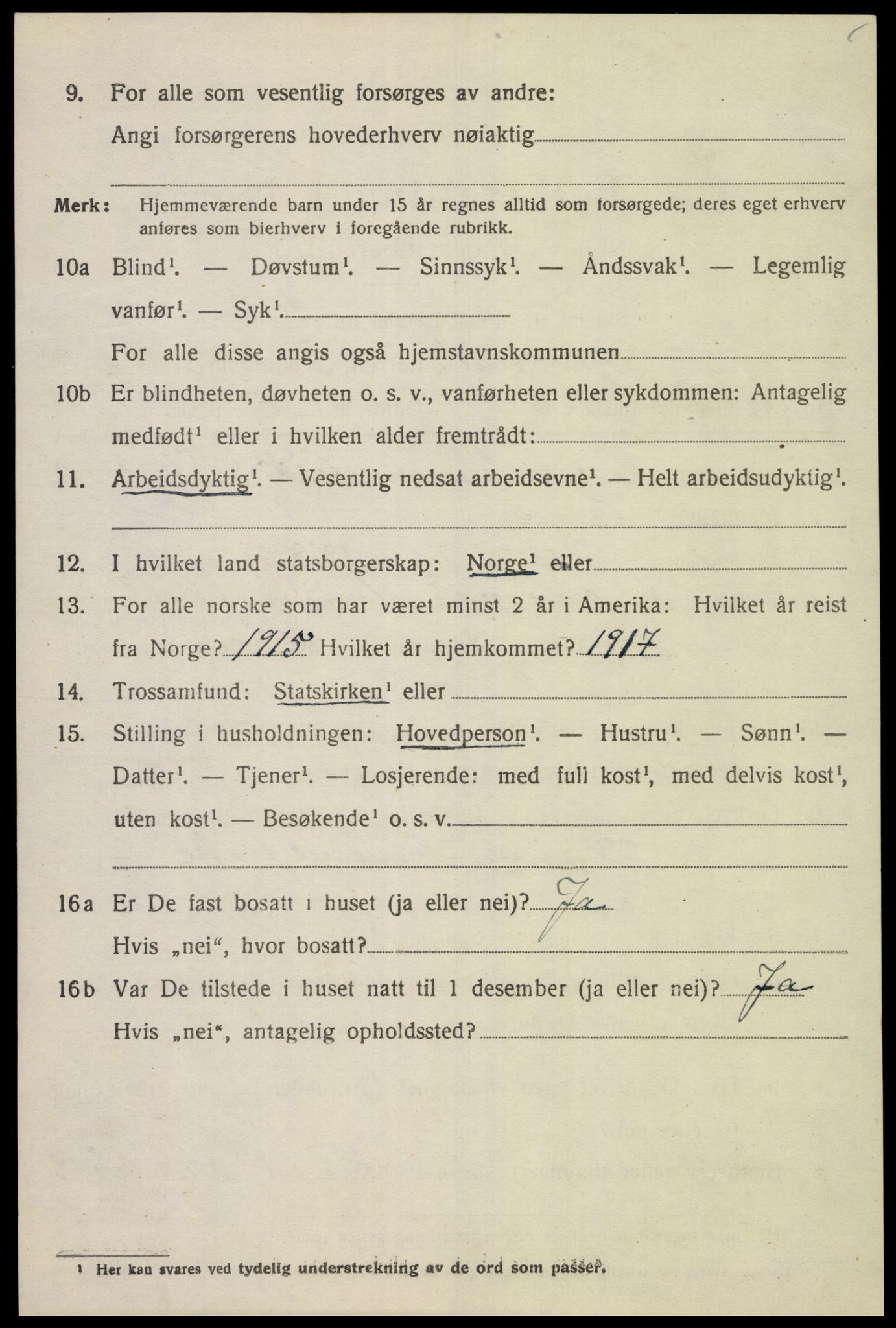 SAK, 1920 census for Spangereid, 1920, p. 1514