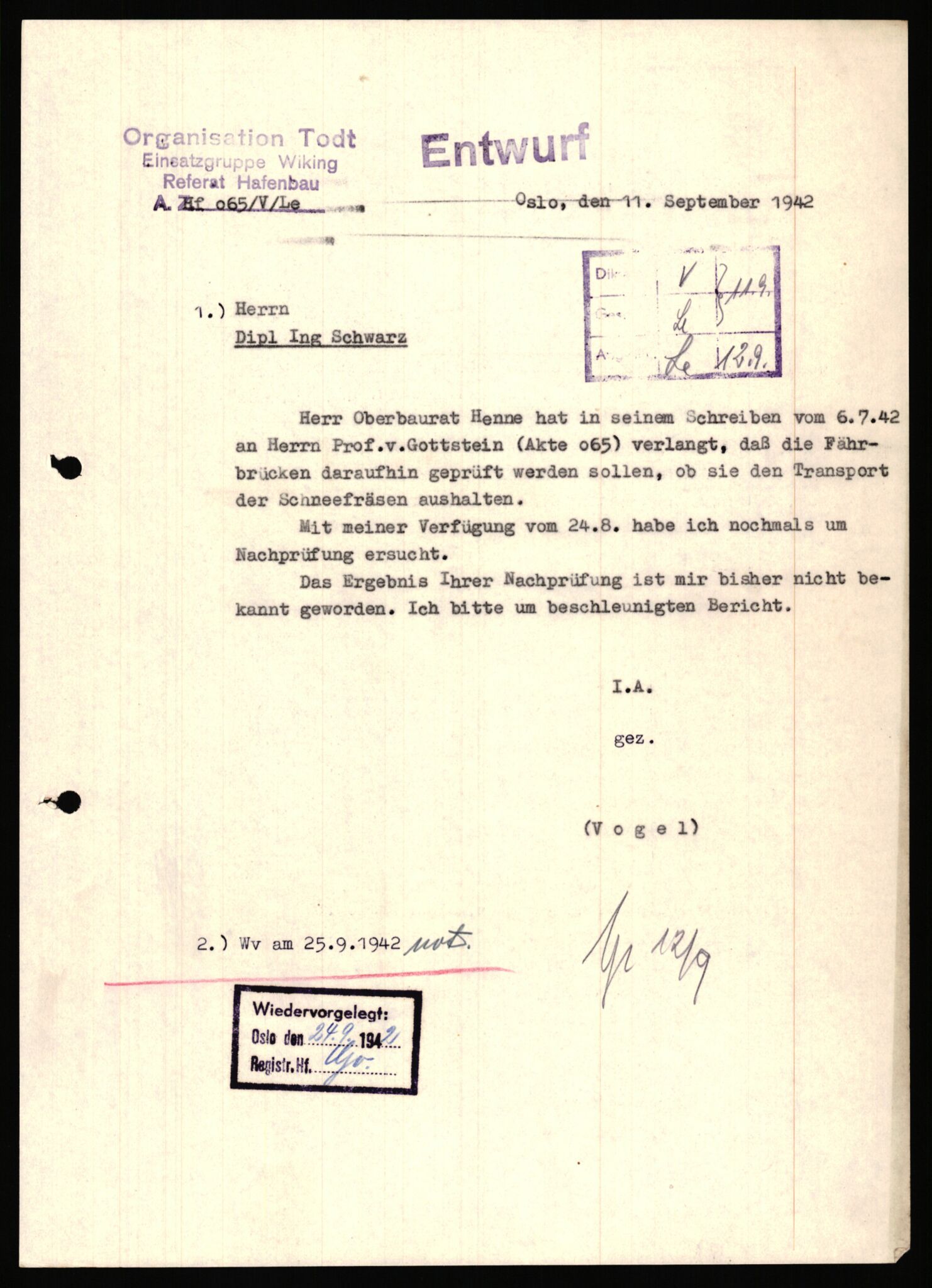 Tyske arkiver, Organisation Todt (OT), Einsatzgruppe Wiking, AV/RA-RAFA-2188/1/E/E2/E2d/L0023: Fähren und Anlegen, 1942-1944, p. 135