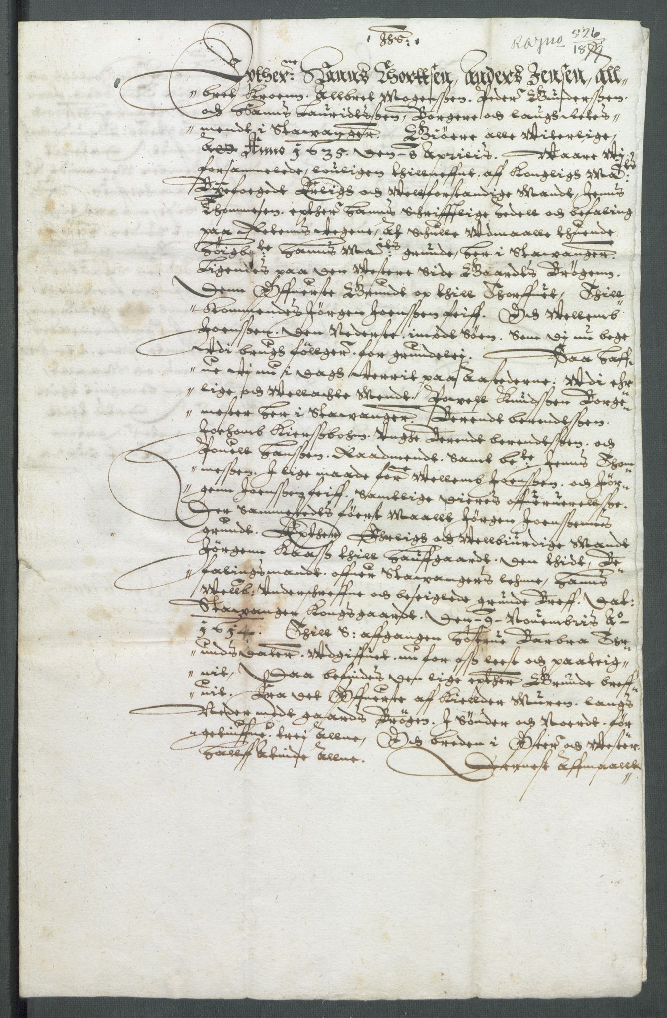 Riksarkivets diplomsamling, RA/EA-5965/F02/L0147: Dokumenter, 1635, p. 34