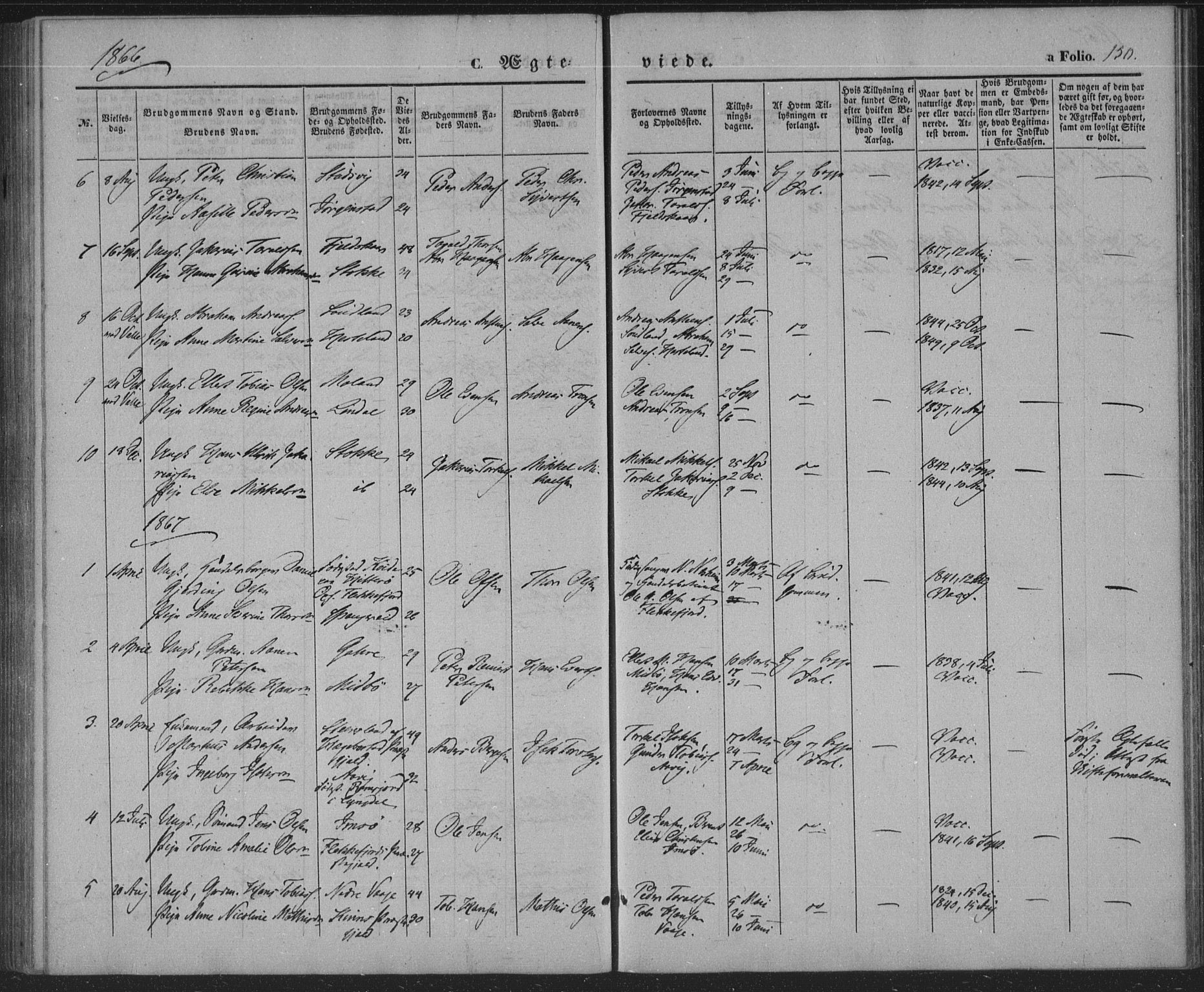 Sør-Audnedal sokneprestkontor, AV/SAK-1111-0039/F/Fa/Faa/L0002: Parish register (official) no. A 2, 1848-1867, p. 150