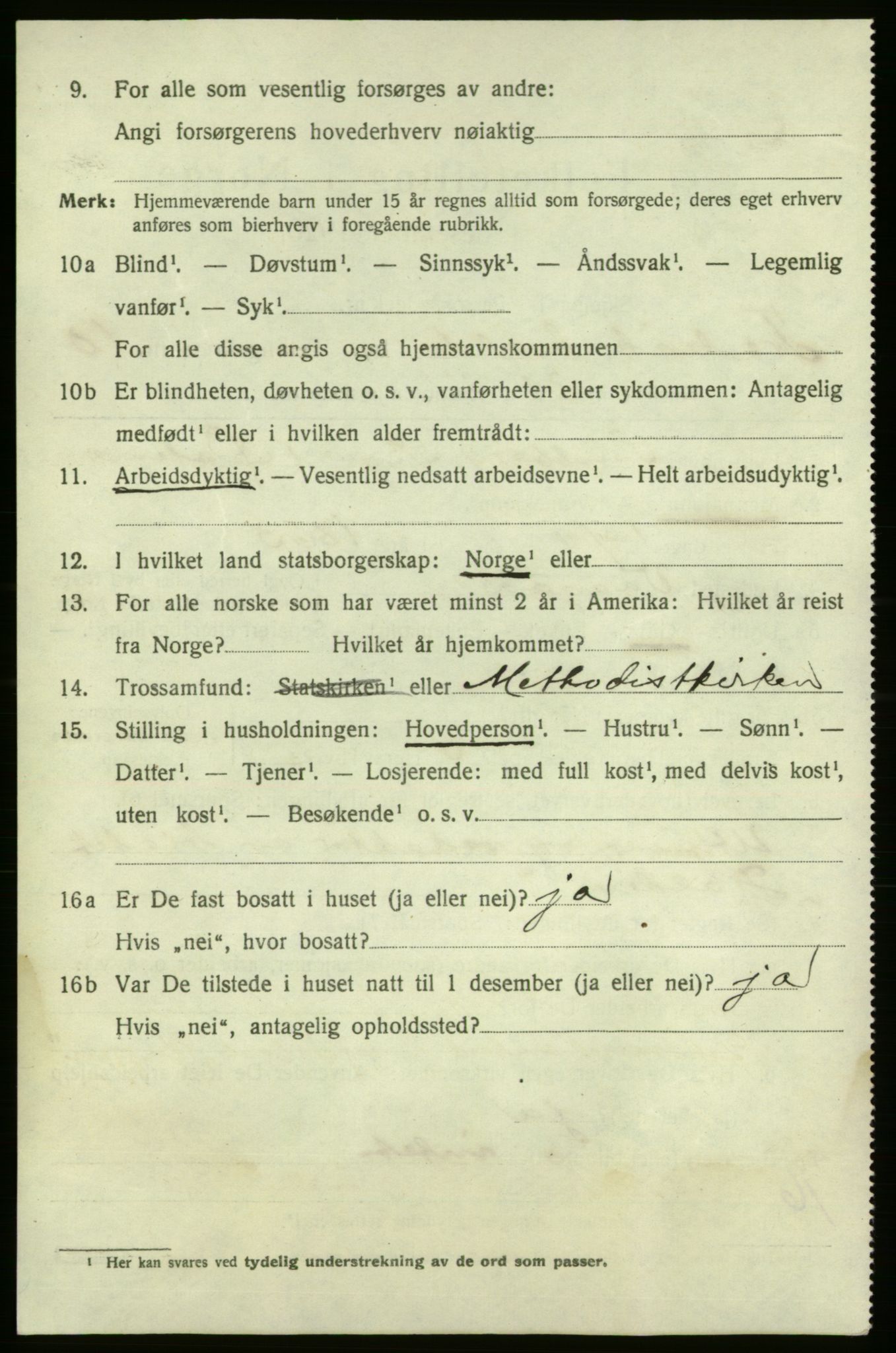 SAO, 1920 census for Fredrikshald, 1920, p. 18420