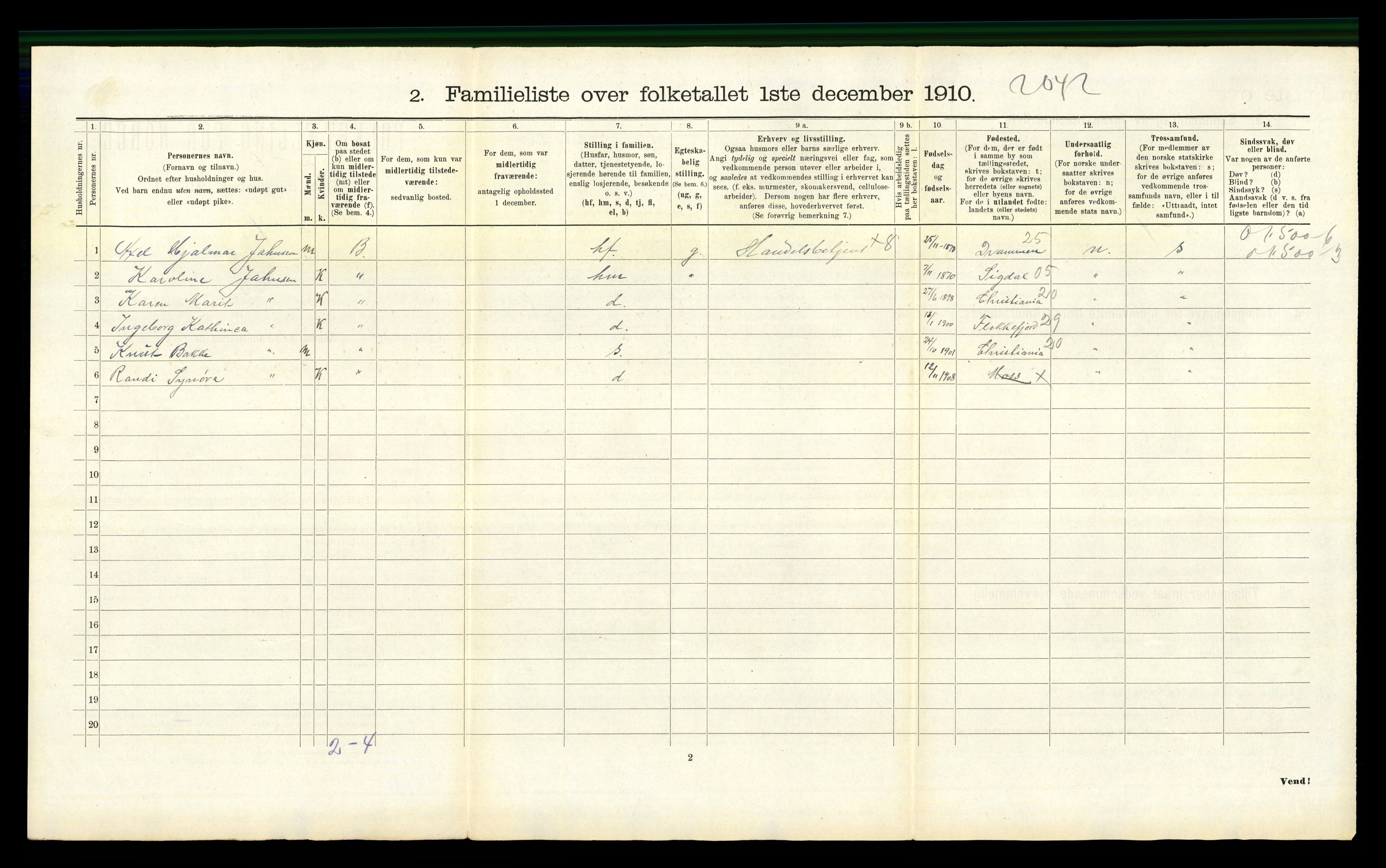 RA, 1910 census for Moss, 1910, p. 2276