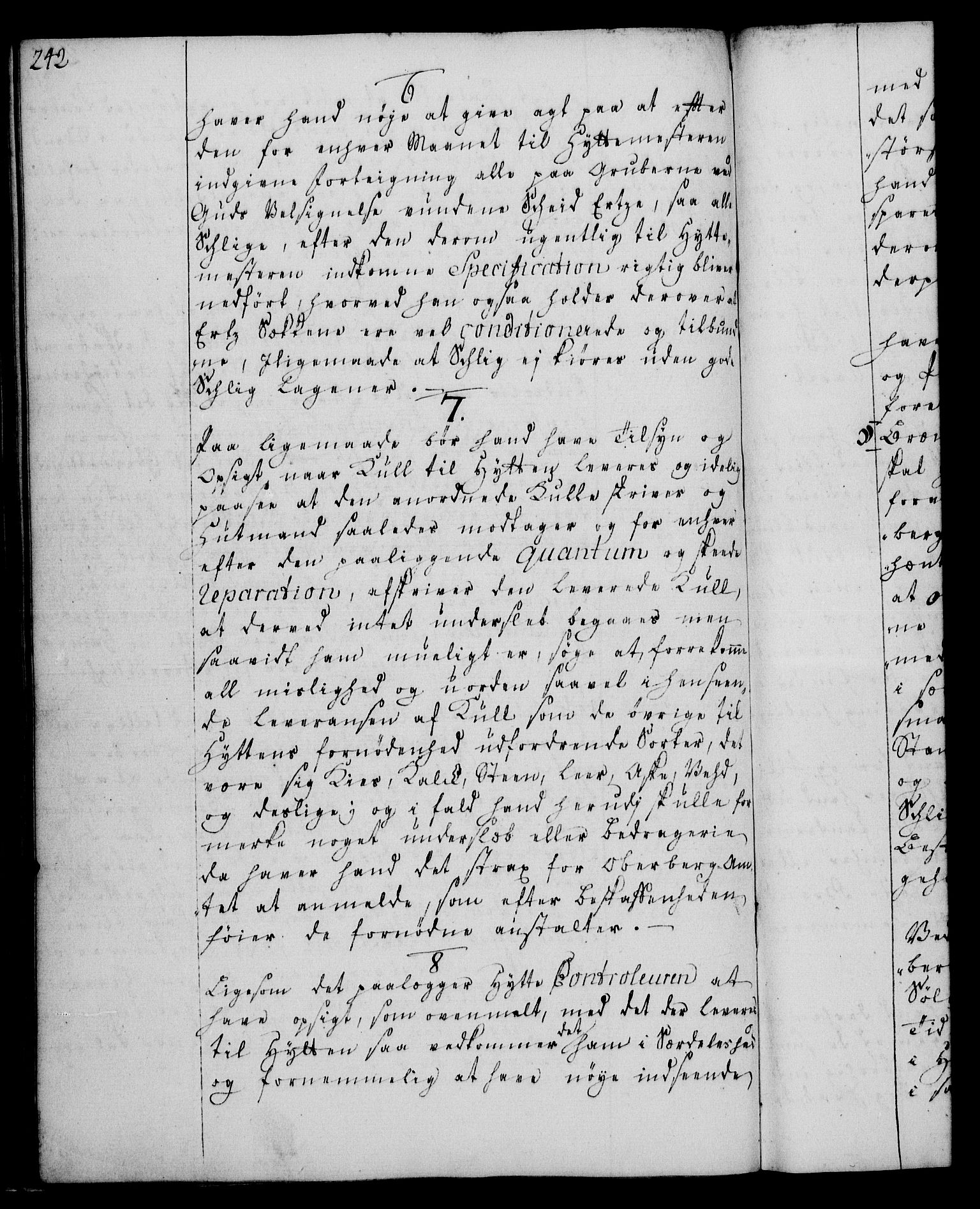 Rentekammeret, Kammerkanselliet, RA/EA-3111/G/Gg/Ggi/L0003: Norsk instruksjonsprotokoll med register (merket RK 53.36), 1751-1775, p. 242