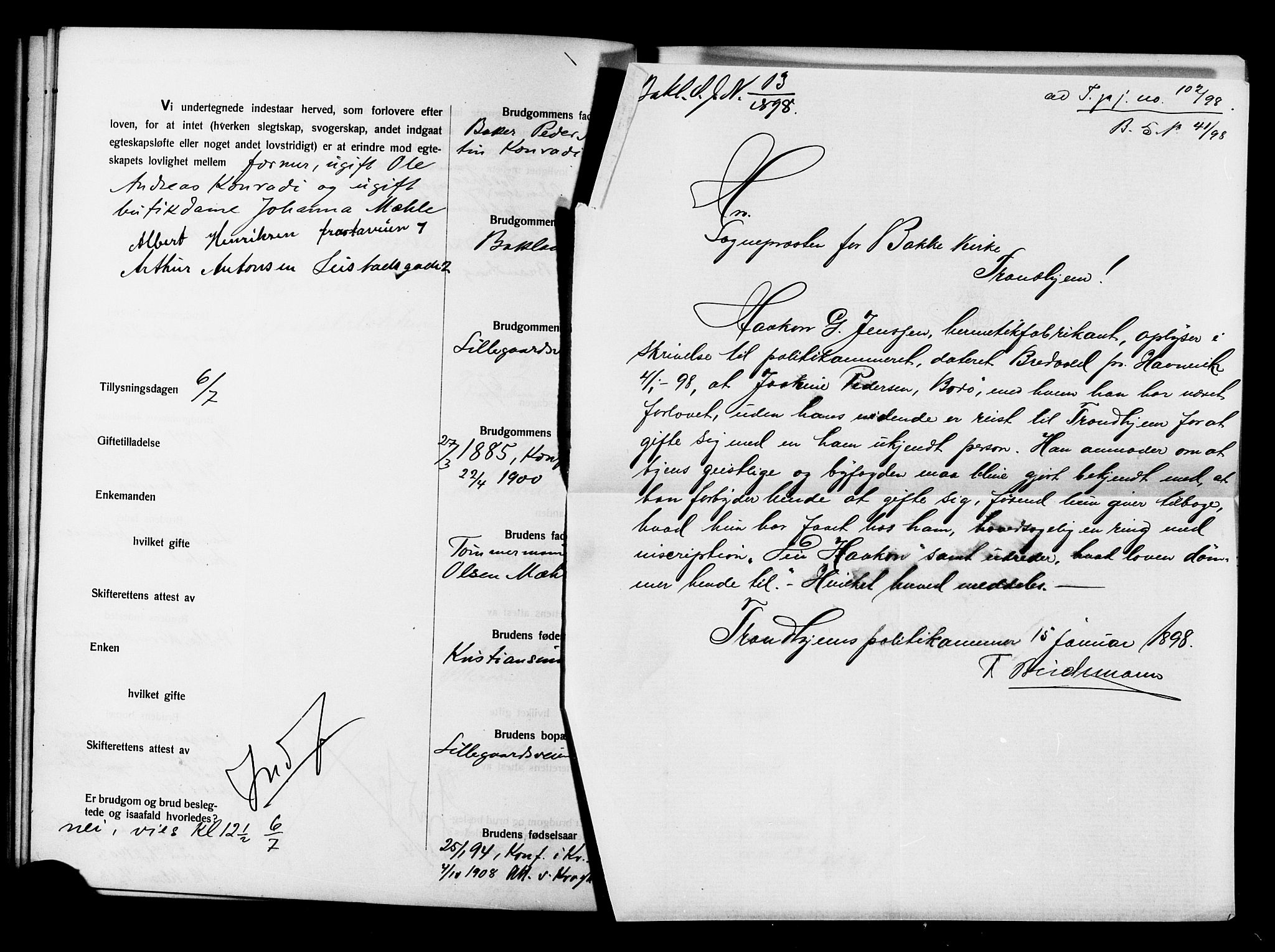 Ministerialprotokoller, klokkerbøker og fødselsregistre - Sør-Trøndelag, SAT/A-1456/604/L0194: Banns register no. 604A15, 1912-1916