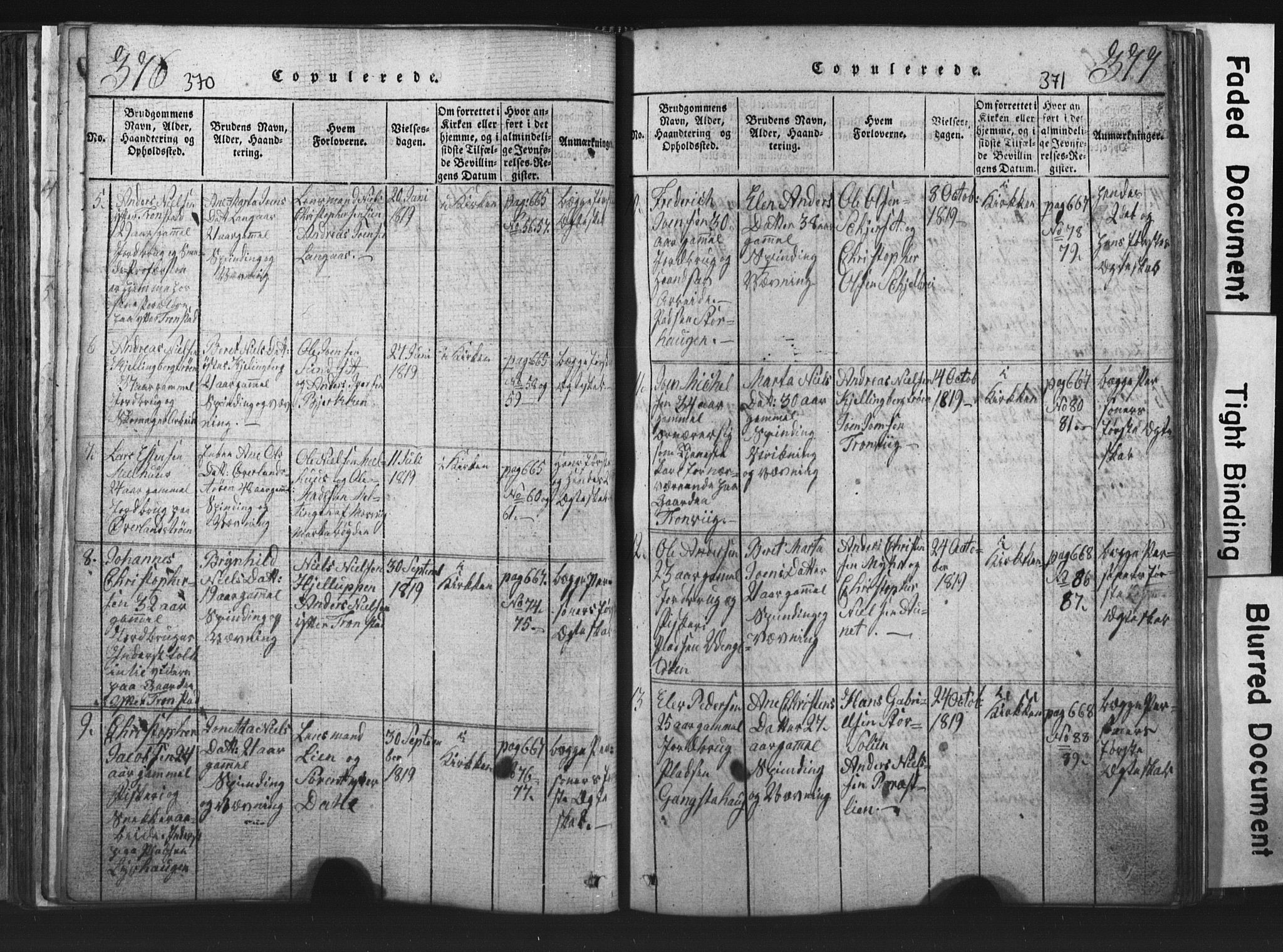 Ministerialprotokoller, klokkerbøker og fødselsregistre - Nord-Trøndelag, SAT/A-1458/701/L0017: Parish register (copy) no. 701C01, 1817-1825, p. 370-371