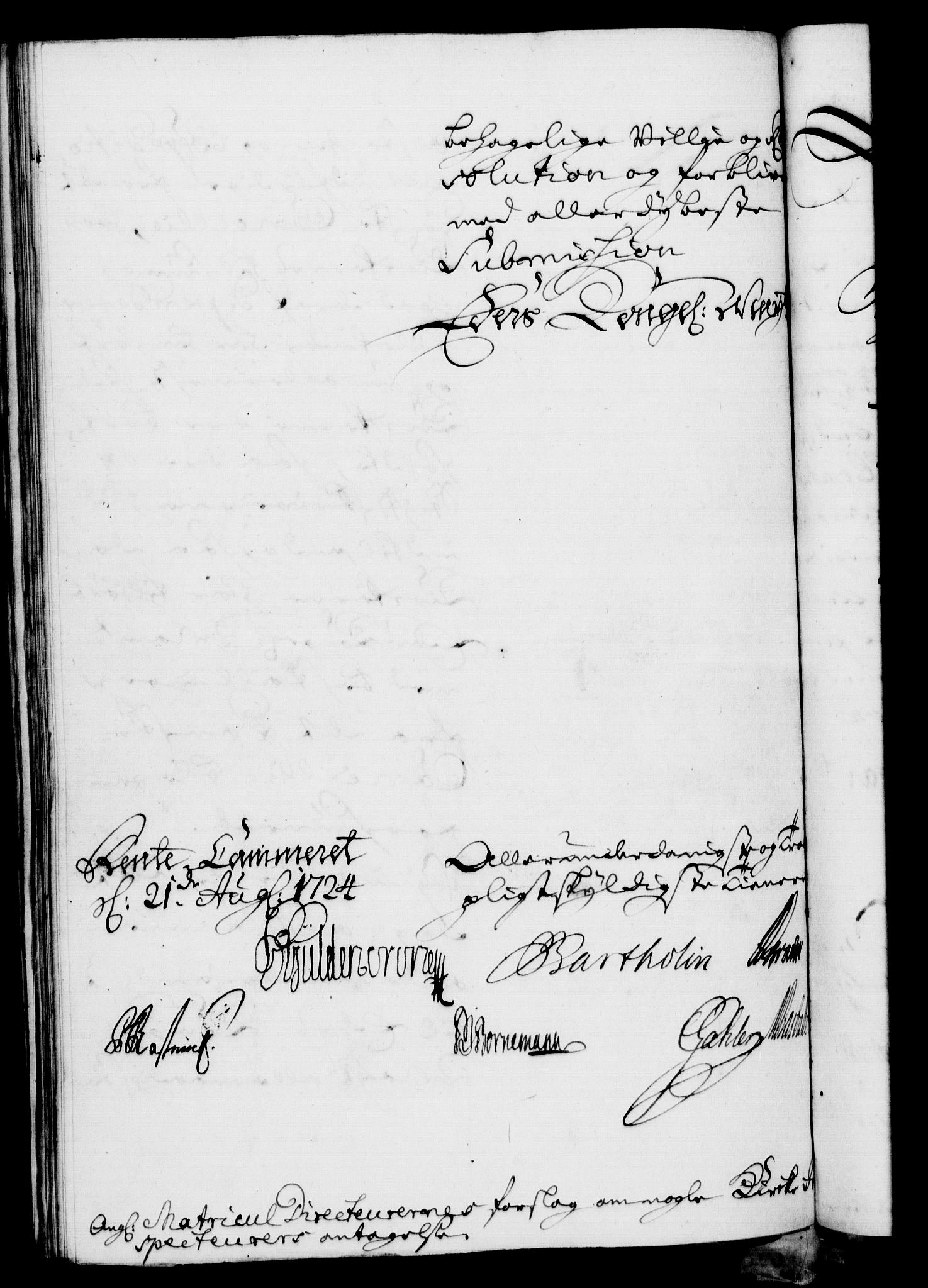 Rentekammeret, Kammerkanselliet, RA/EA-3111/G/Gf/Gfa/L0007: Norsk relasjons- og resolusjonsprotokoll (merket RK 52.7), 1724, p. 715