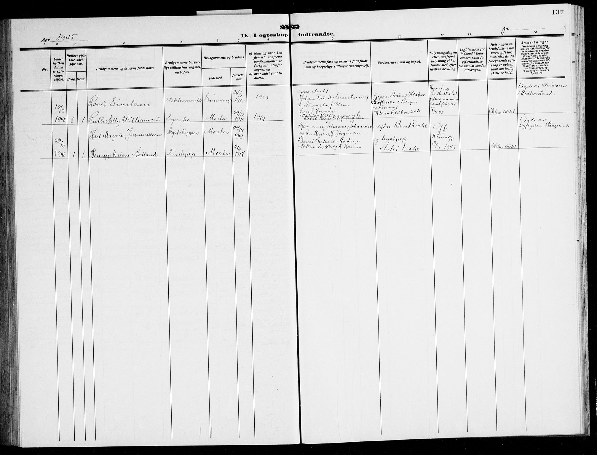 Finnås sokneprestembete, AV/SAB-A-99925/H/Ha/Hab/Haba/L0005: Parish register (copy) no. A 5, 1924-1945, p. 137