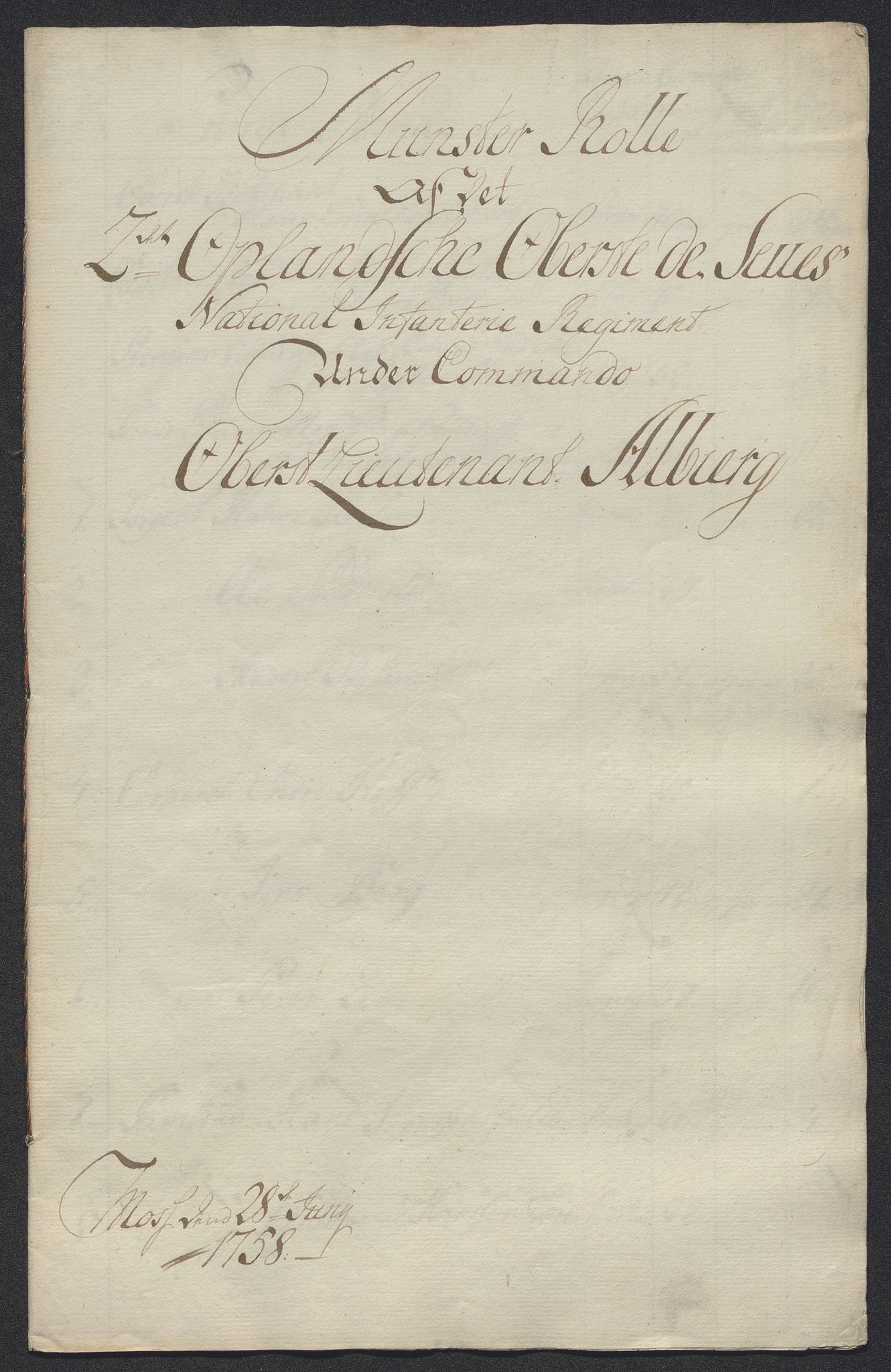 Kommanderende general (KG I) med Det norske krigsdirektorium, AV/RA-EA-5419/E/Ec/L0021: Ruller over nedkommanderte mannskap, 1758-1762, p. 274