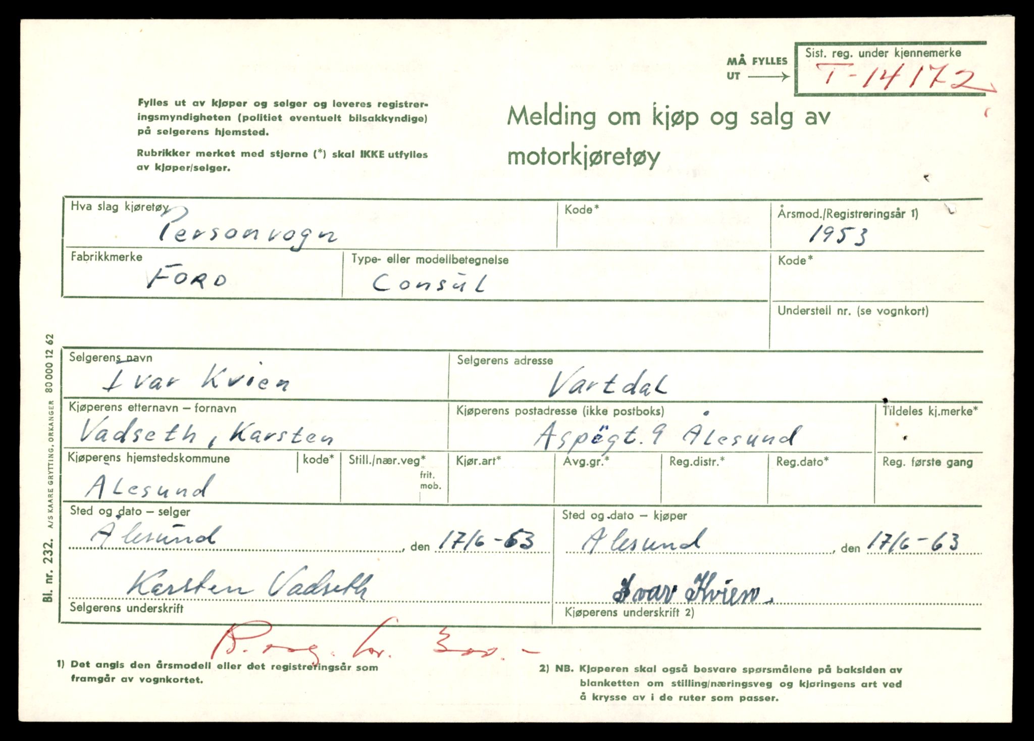 Møre og Romsdal vegkontor - Ålesund trafikkstasjon, AV/SAT-A-4099/F/Fe/L0043: Registreringskort for kjøretøy T 14080 - T 14204, 1927-1998, p. 2455