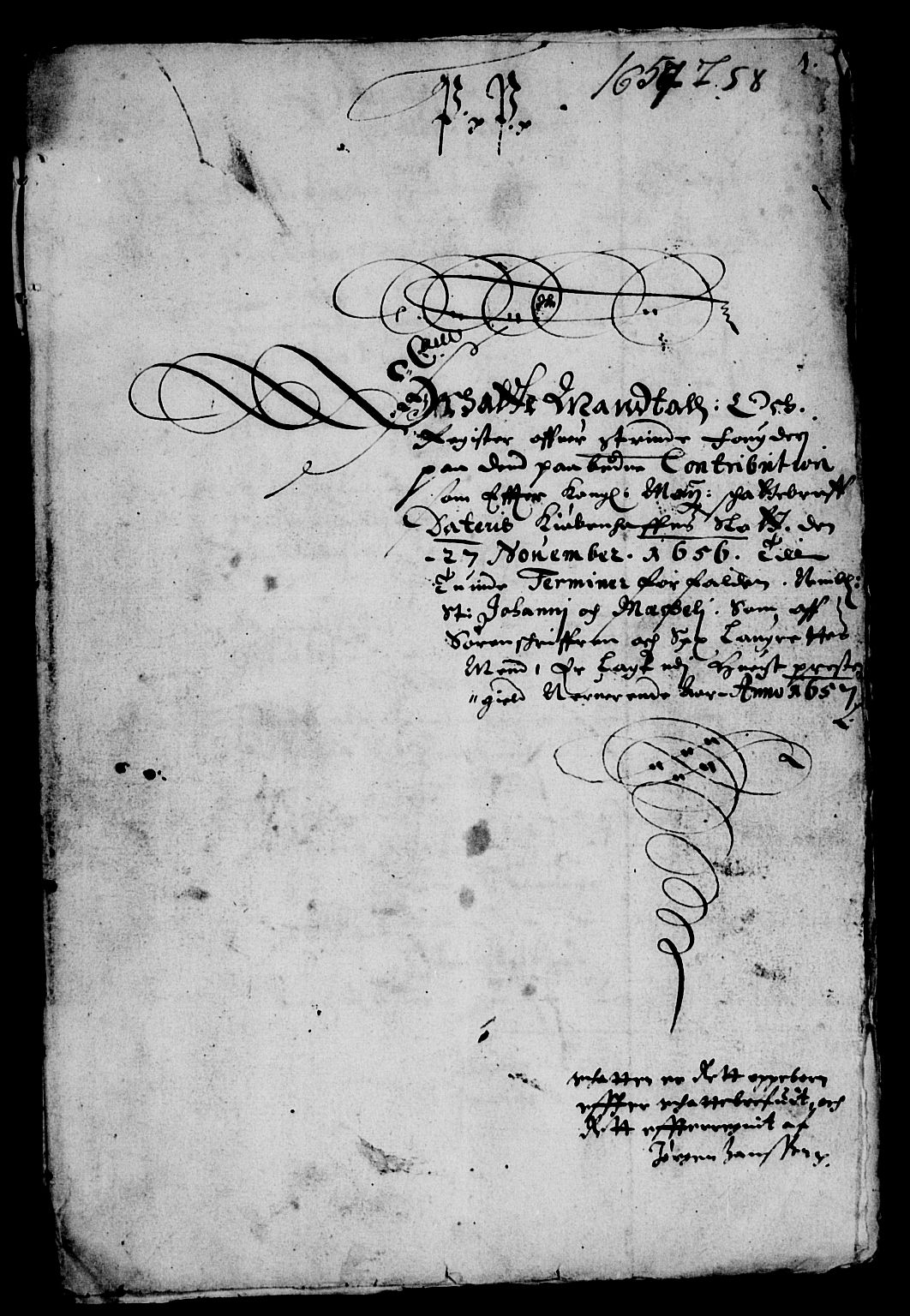 Rentekammeret inntil 1814, Reviderte regnskaper, Lensregnskaper, AV/RA-EA-5023/R/Rb/Rbw/L0129: Trondheim len, 1657-1658