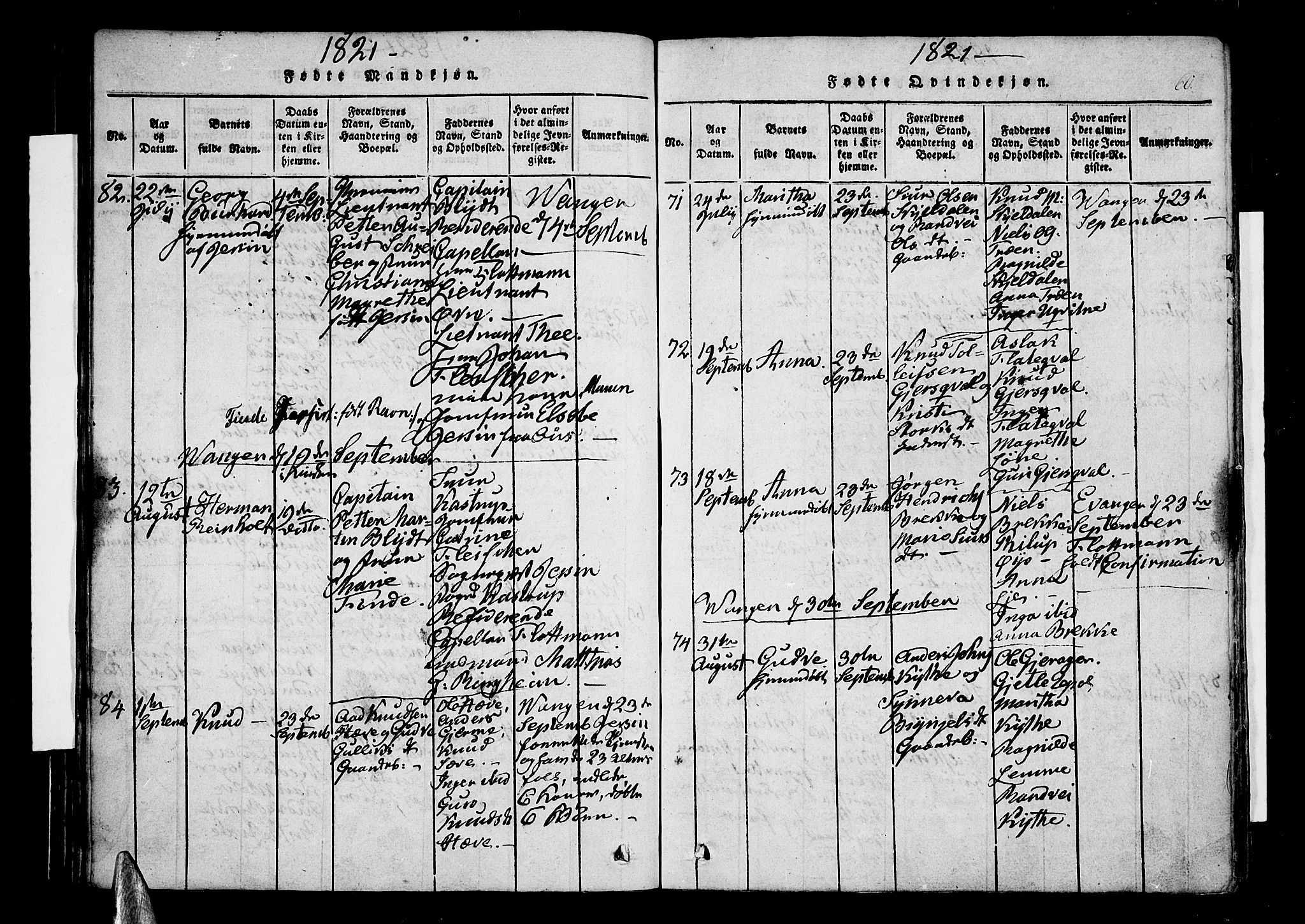 Voss sokneprestembete, SAB/A-79001/H/Haa: Parish register (official) no. A 11, 1816-1827, p. 60