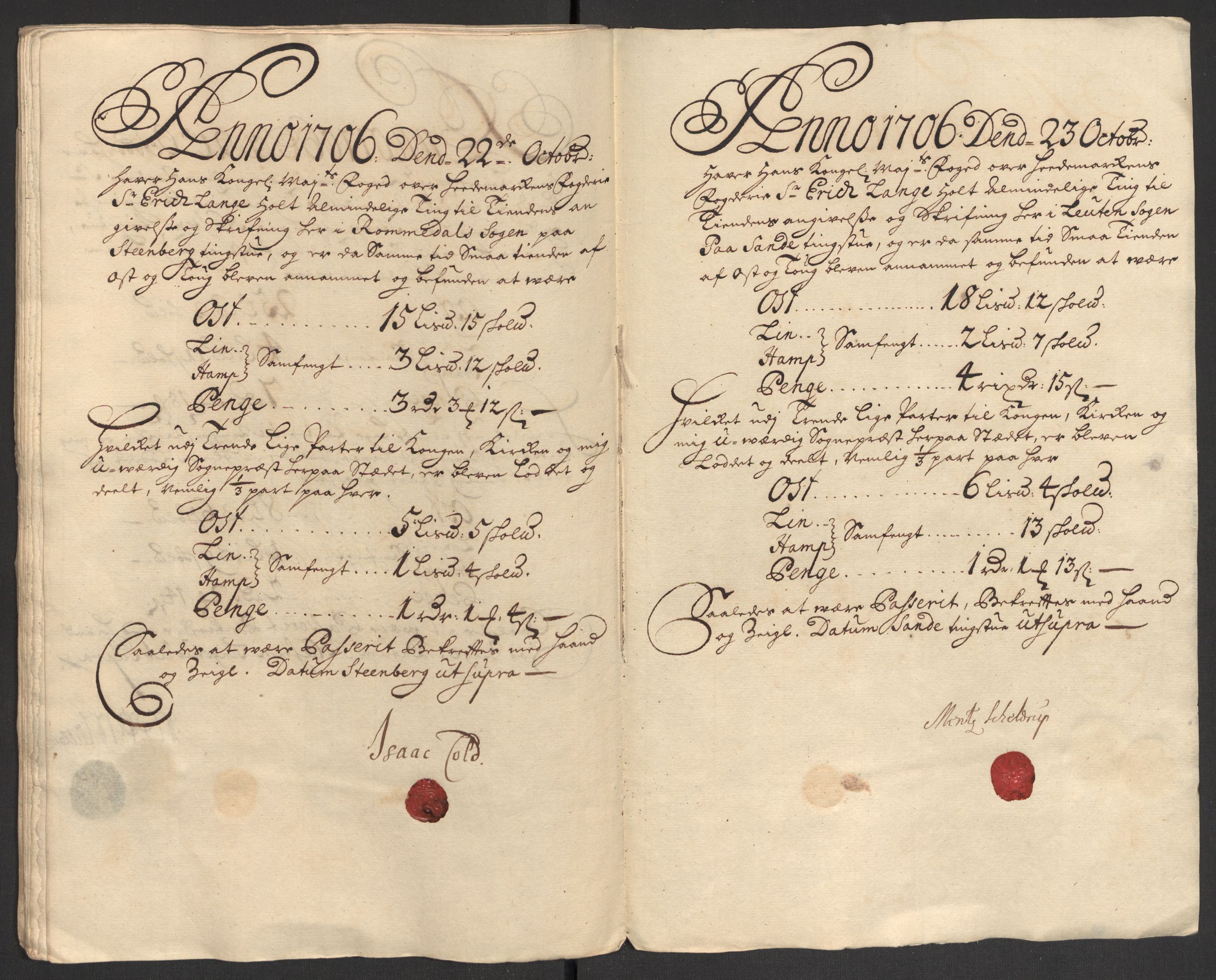 Rentekammeret inntil 1814, Reviderte regnskaper, Fogderegnskap, AV/RA-EA-4092/R16/L1043: Fogderegnskap Hedmark, 1706-1707, p. 64