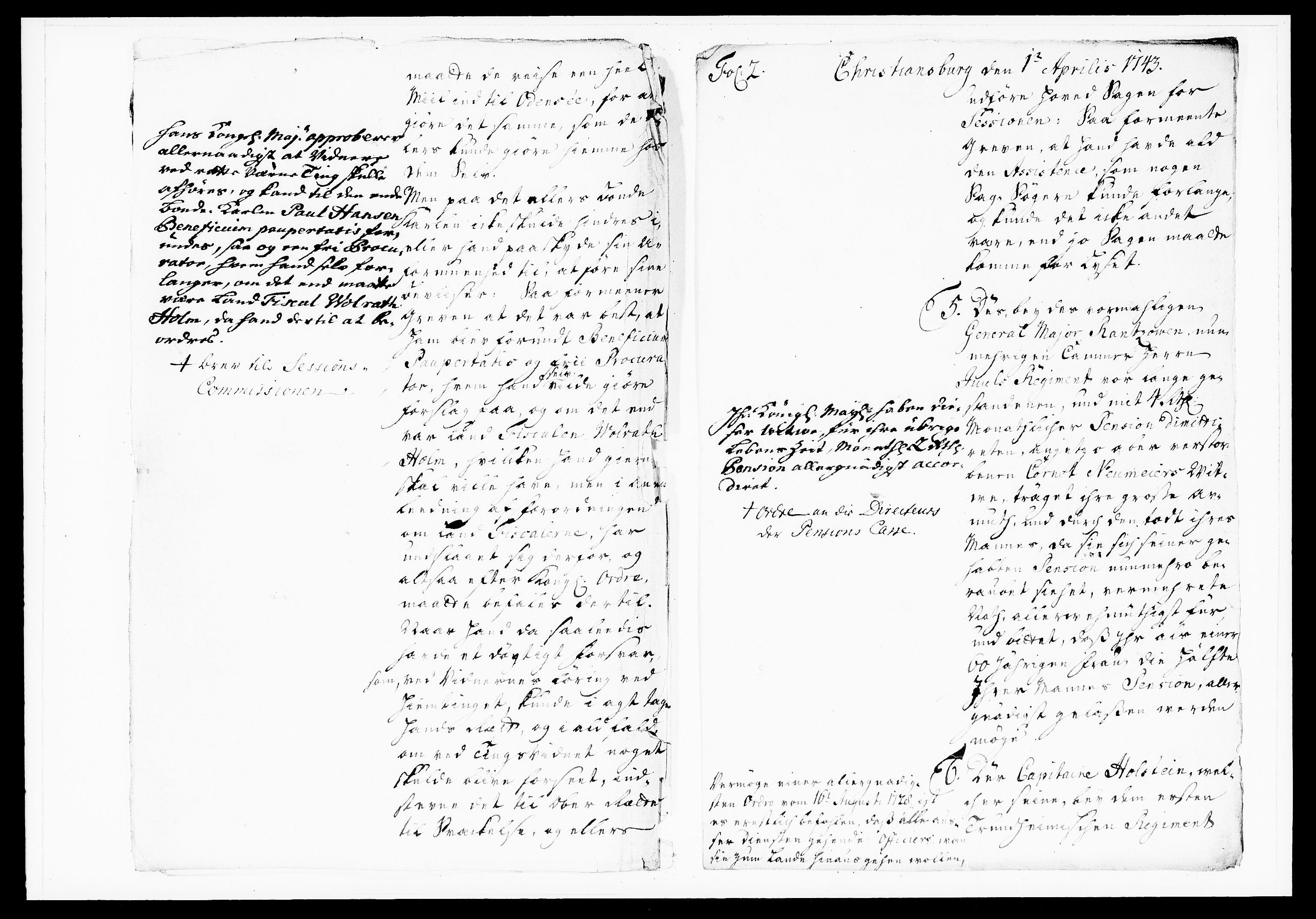 Krigskollegiet, Krigskancelliet, DRA/A-0006/-/1176-1181: Refererede sager, 1743, p. 139