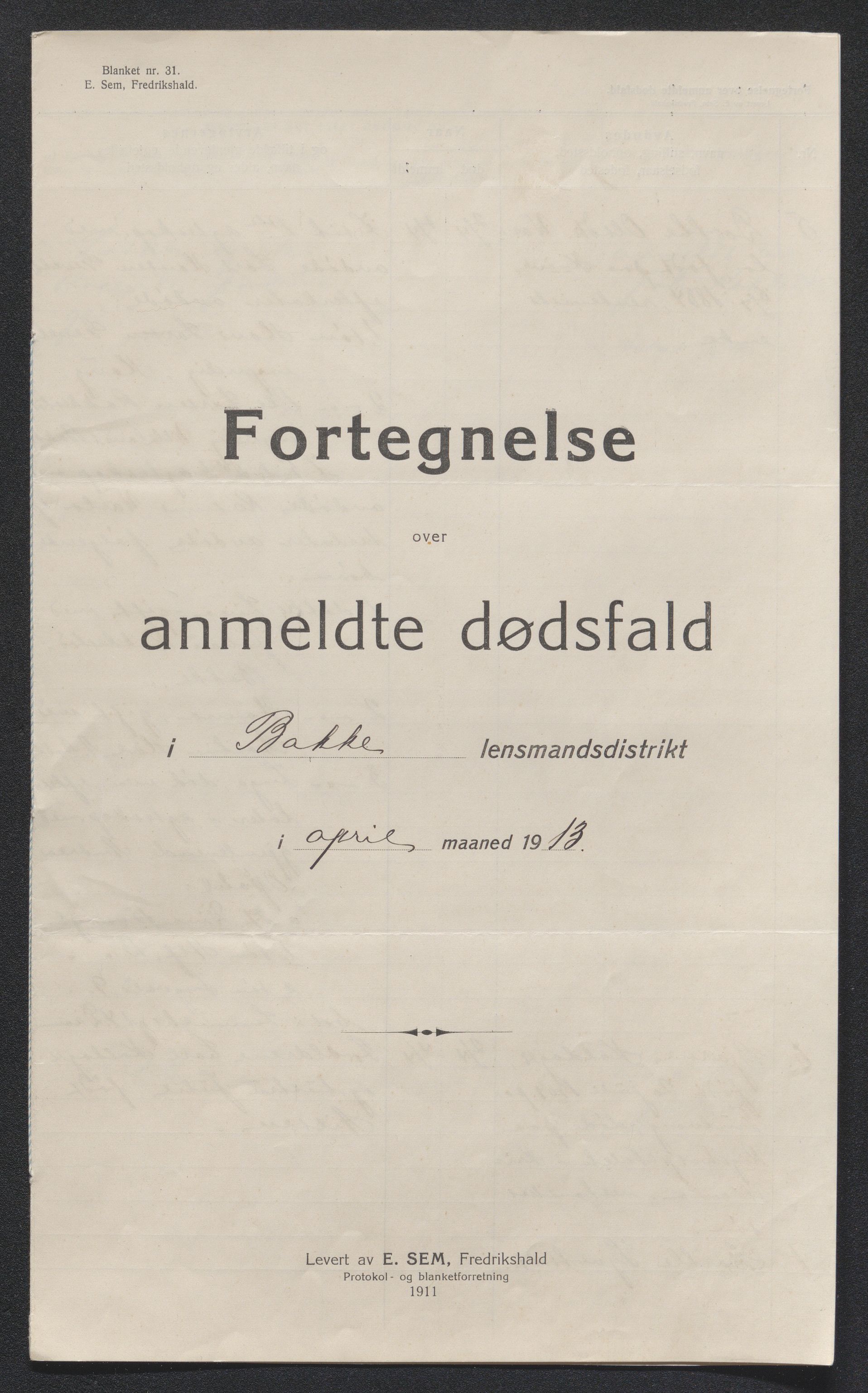 Eiker, Modum og Sigdal sorenskriveri, AV/SAKO-A-123/H/Ha/Hab/L0036: Dødsfallsmeldinger, 1913, p. 452