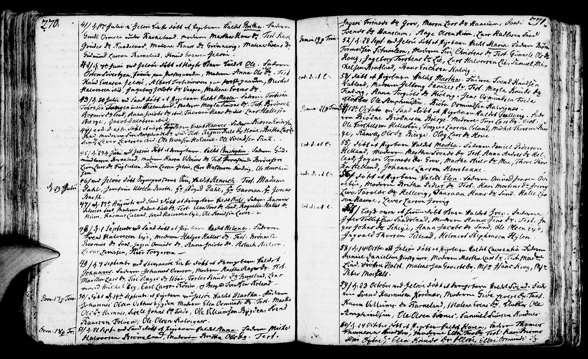 Jelsa sokneprestkontor, SAST/A-101842/01/IV: Parish register (official) no. A 3, 1768-1796, p. 270-271