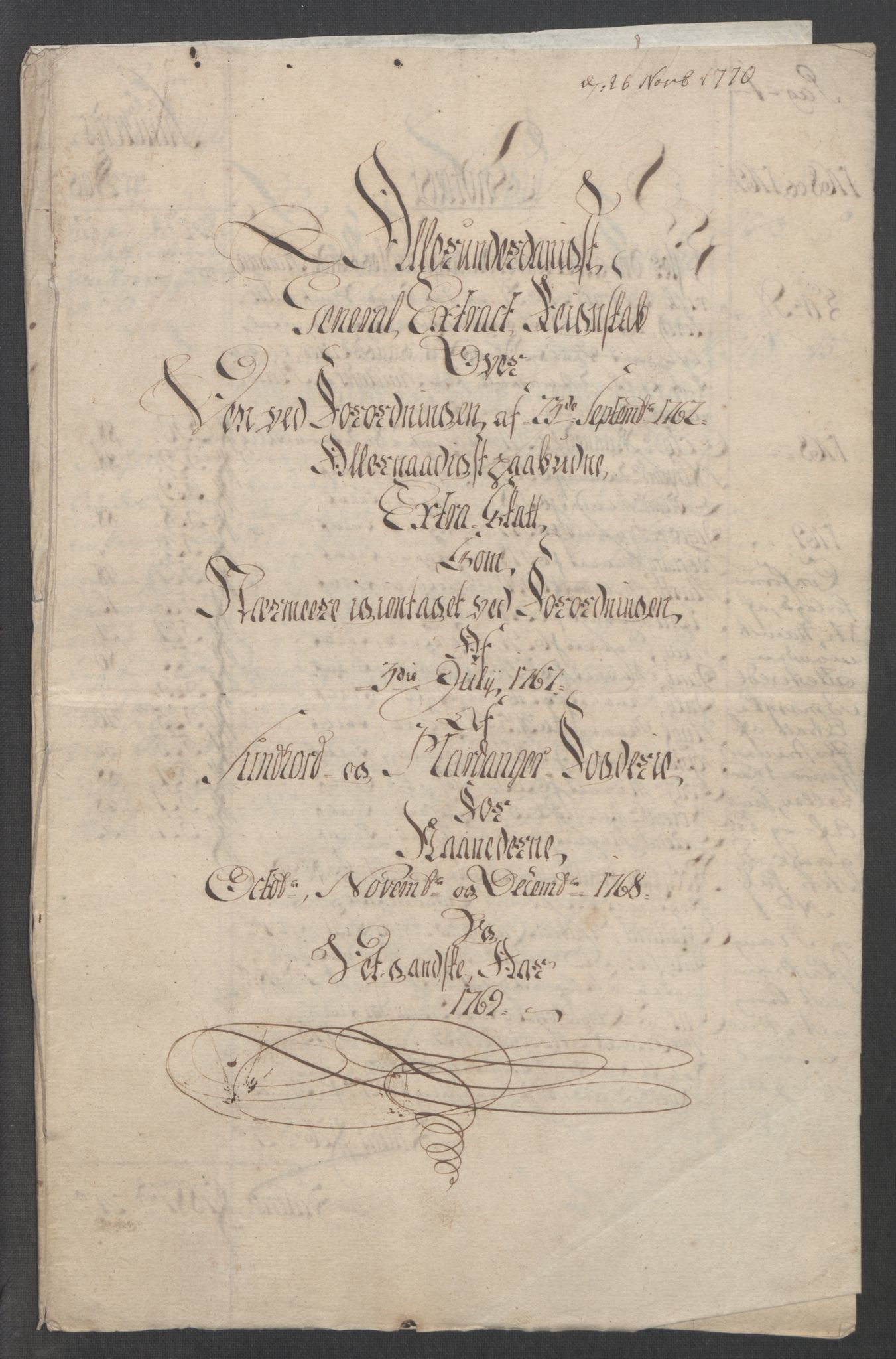 Rentekammeret inntil 1814, Reviderte regnskaper, Fogderegnskap, AV/RA-EA-4092/R48/L3136: Ekstraskatten Sunnhordland og Hardanger, 1762-1772, p. 179